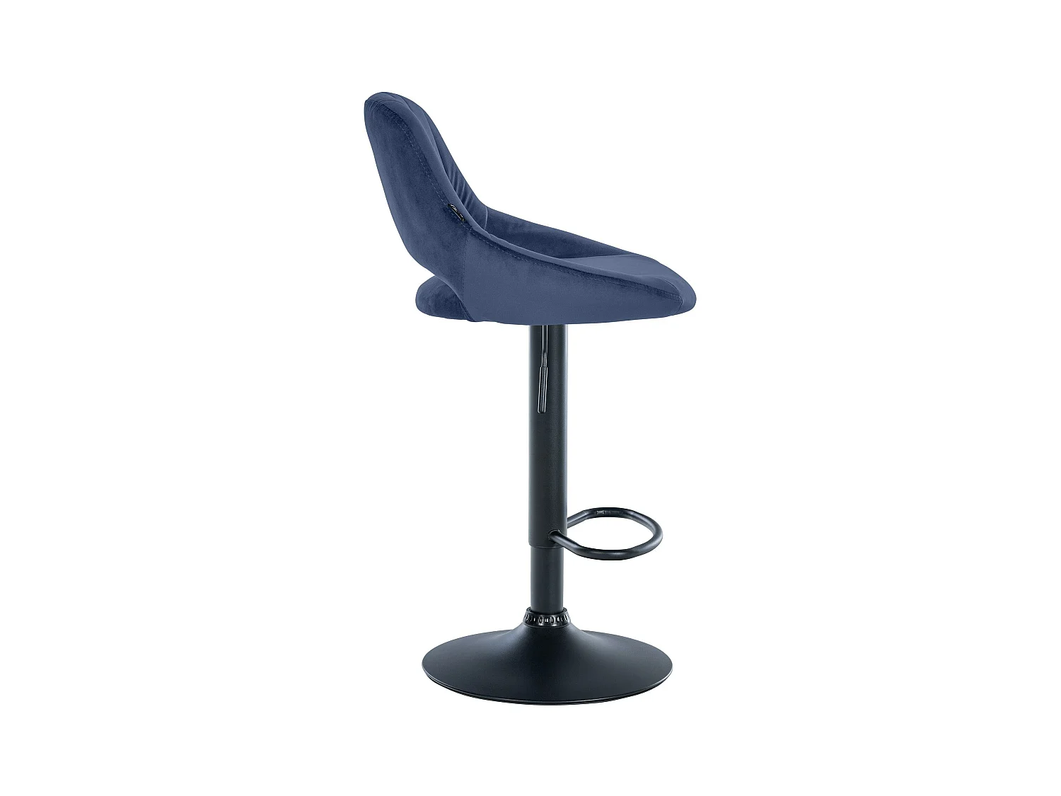 Lot de 2  Tabouret de bar - Velours - Bleu - Milet