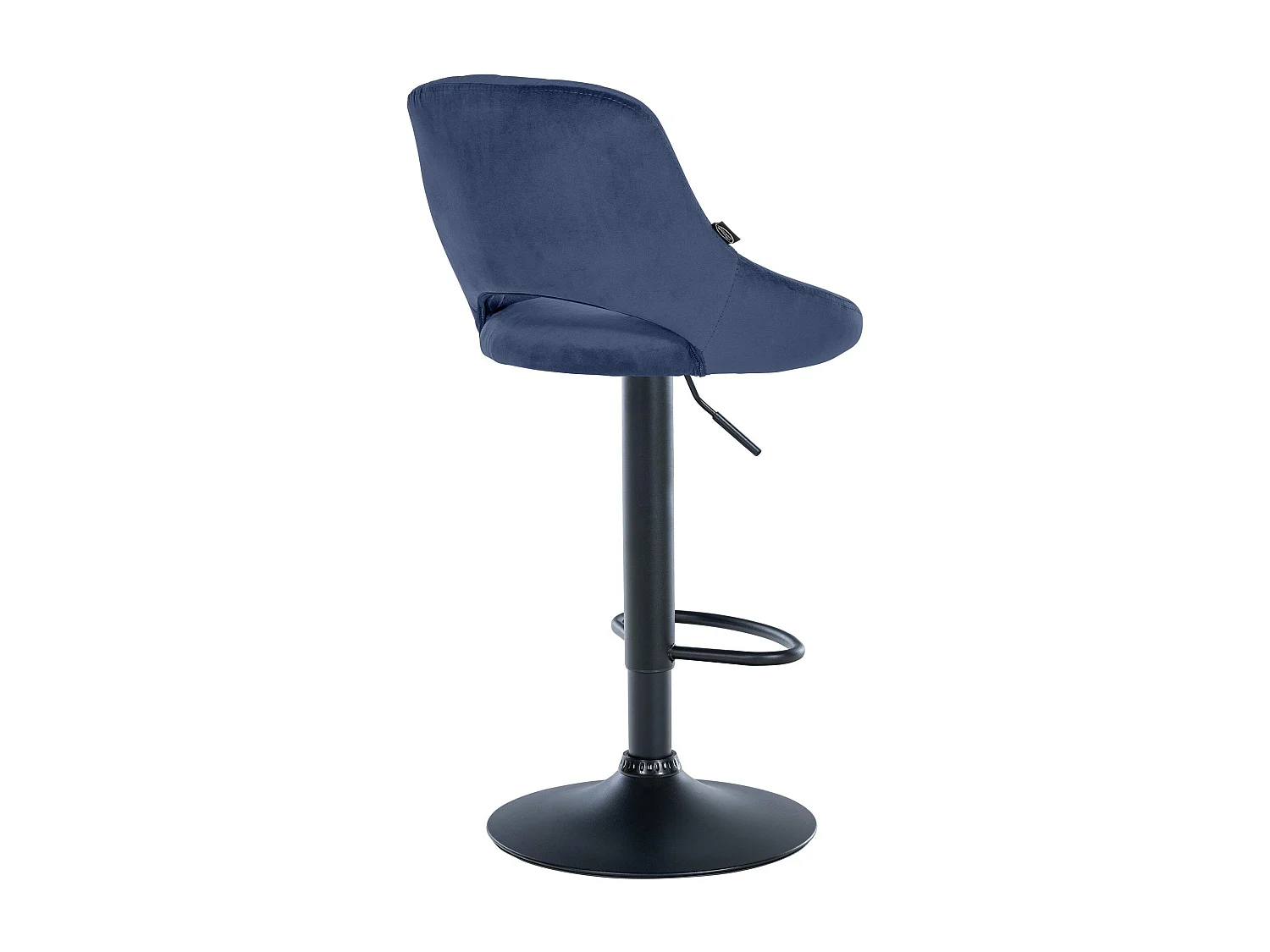 Lot de 2  Tabouret de bar - Velours - Bleu - Milet