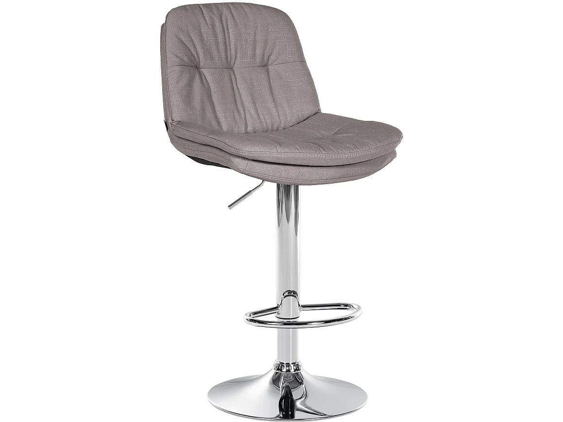 Tabouret de bar - Tissu - Gris - Laurel