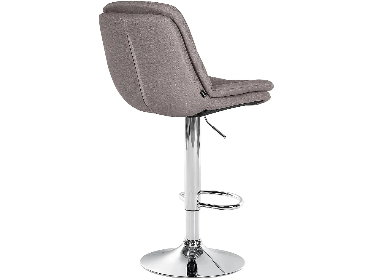 Tabouret de bar - Tissu - Gris - Laurel