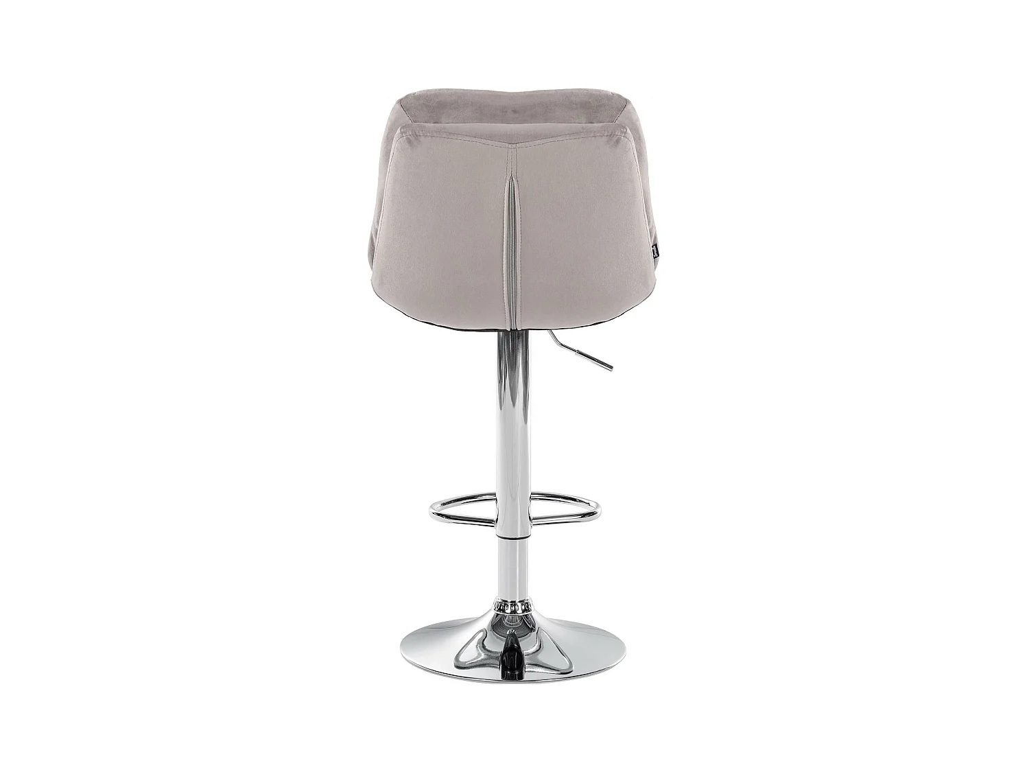 Tabouret de bar - Velours - Gris - Laurel