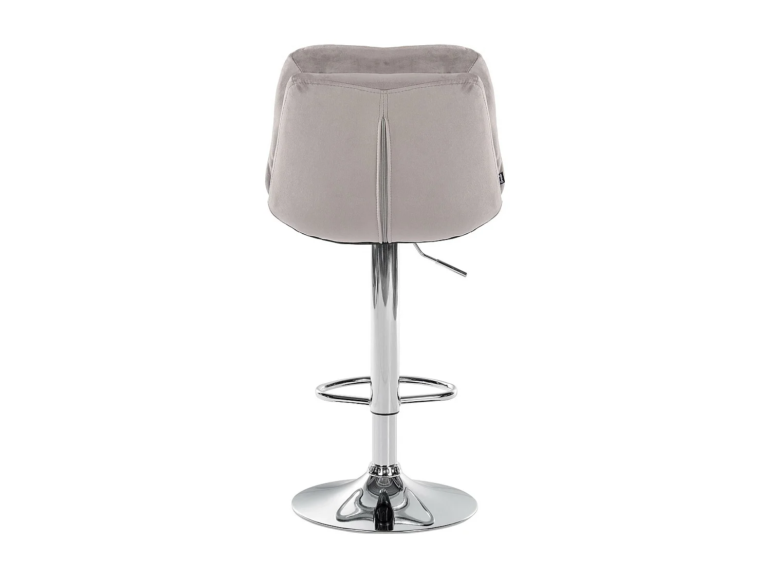 Tabouret de bar - Velours - Gris - Laurel