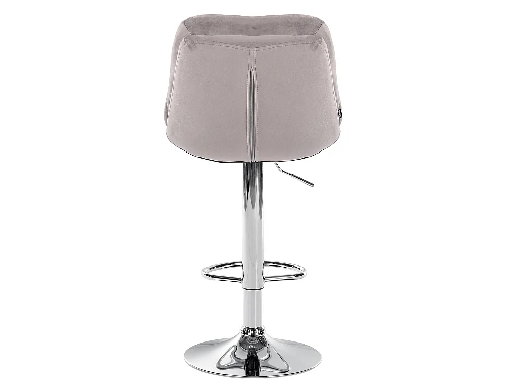 Tabouret de bar - Velours - Gris - Laurel