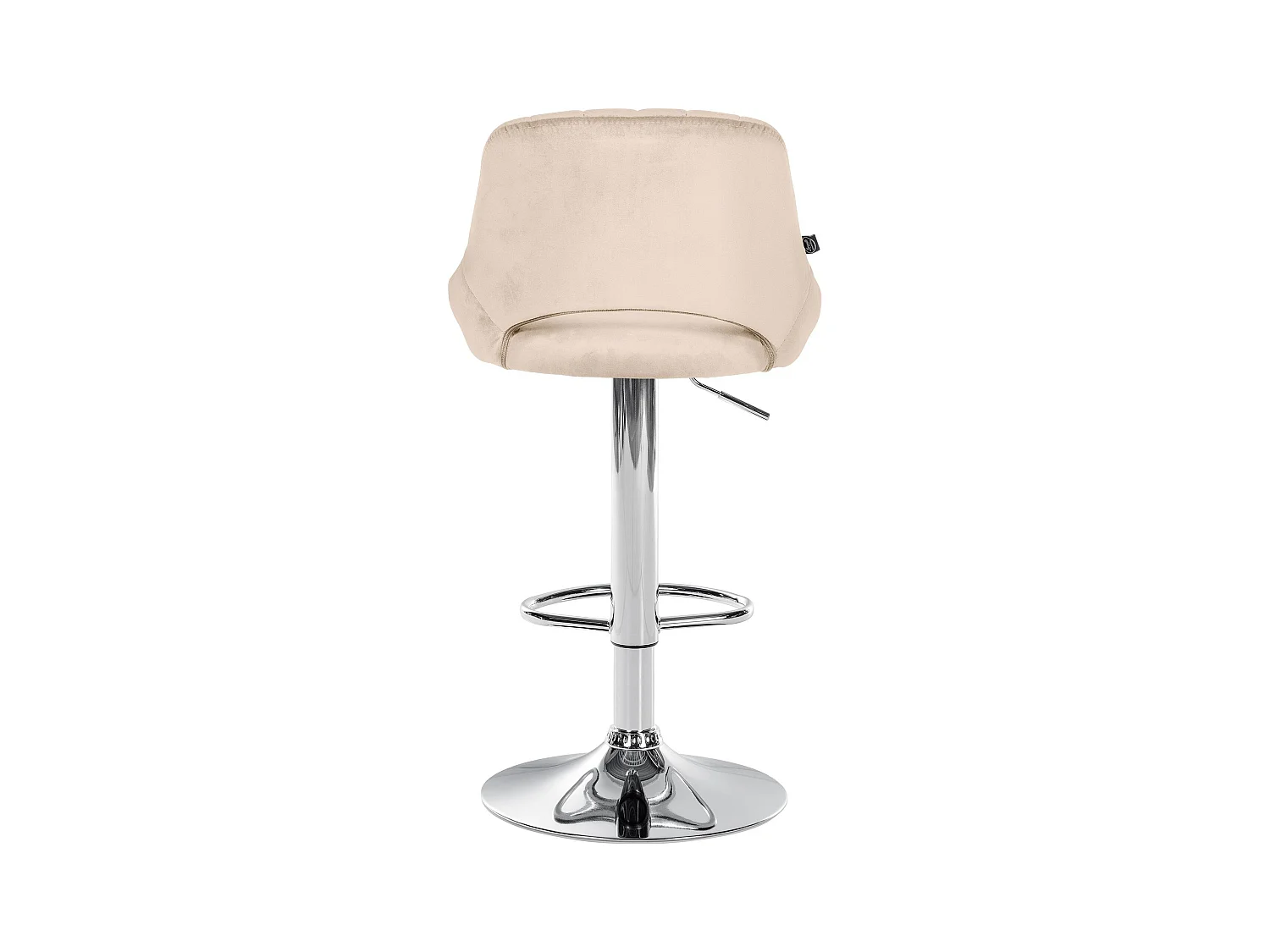 Barhocker - Samt & chrom - creme - Milet