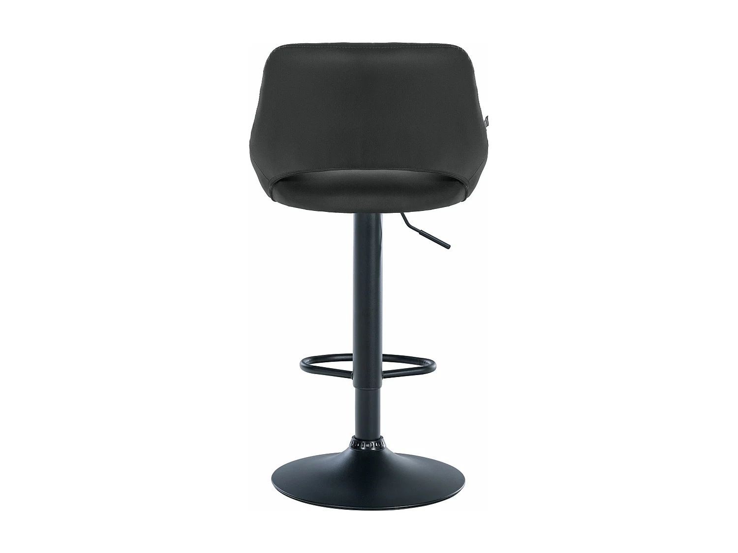 Tabouret de bar - Similicuir & Noir - Noir - Milet