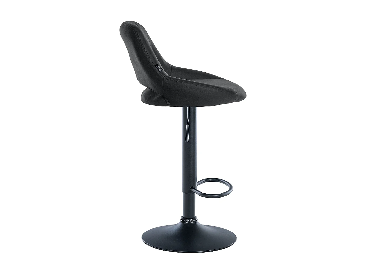 Tabouret de bar - Similicuir & Noir - Noir - Milet