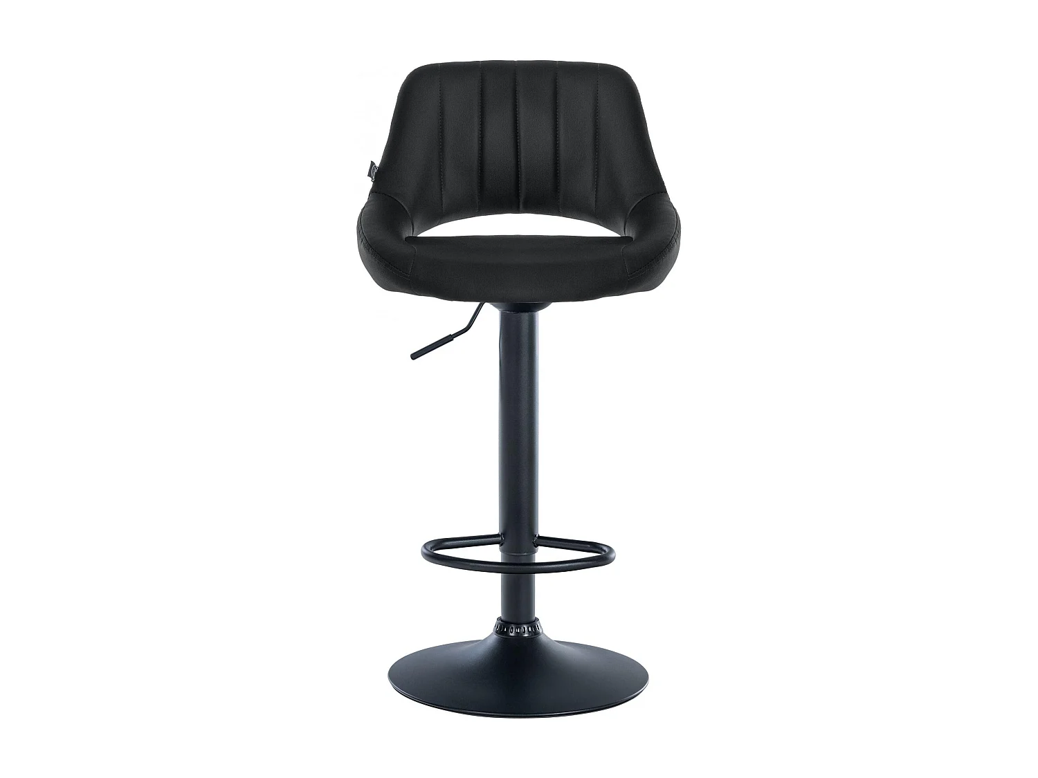 Tabouret de bar - Similicuir & Noir - Noir - Milet