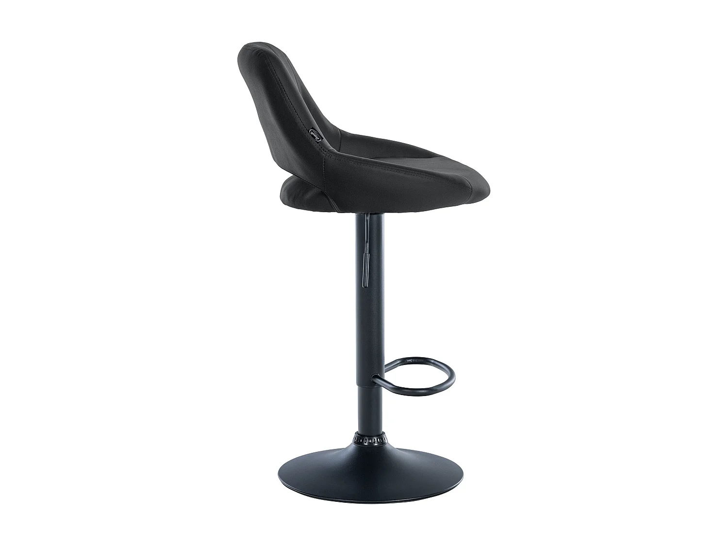 Tabouret de bar - Similicuir & Noir - Noir - Milet