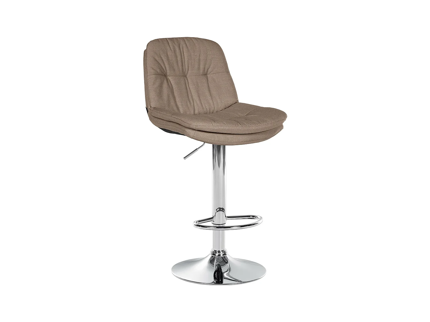 Tabouret de bar - Tissu - Taupe - Laurel
