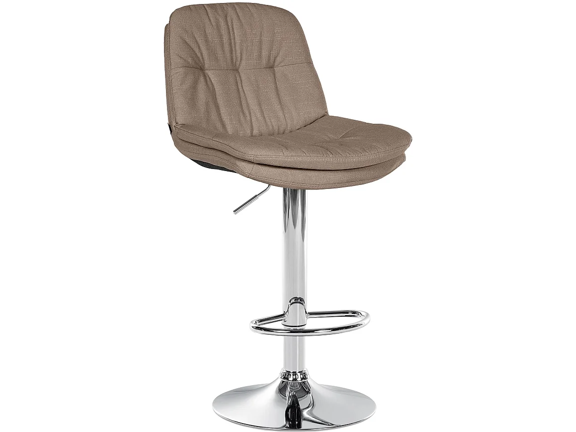 Tabouret de bar - Tissu - Taupe - Laurel