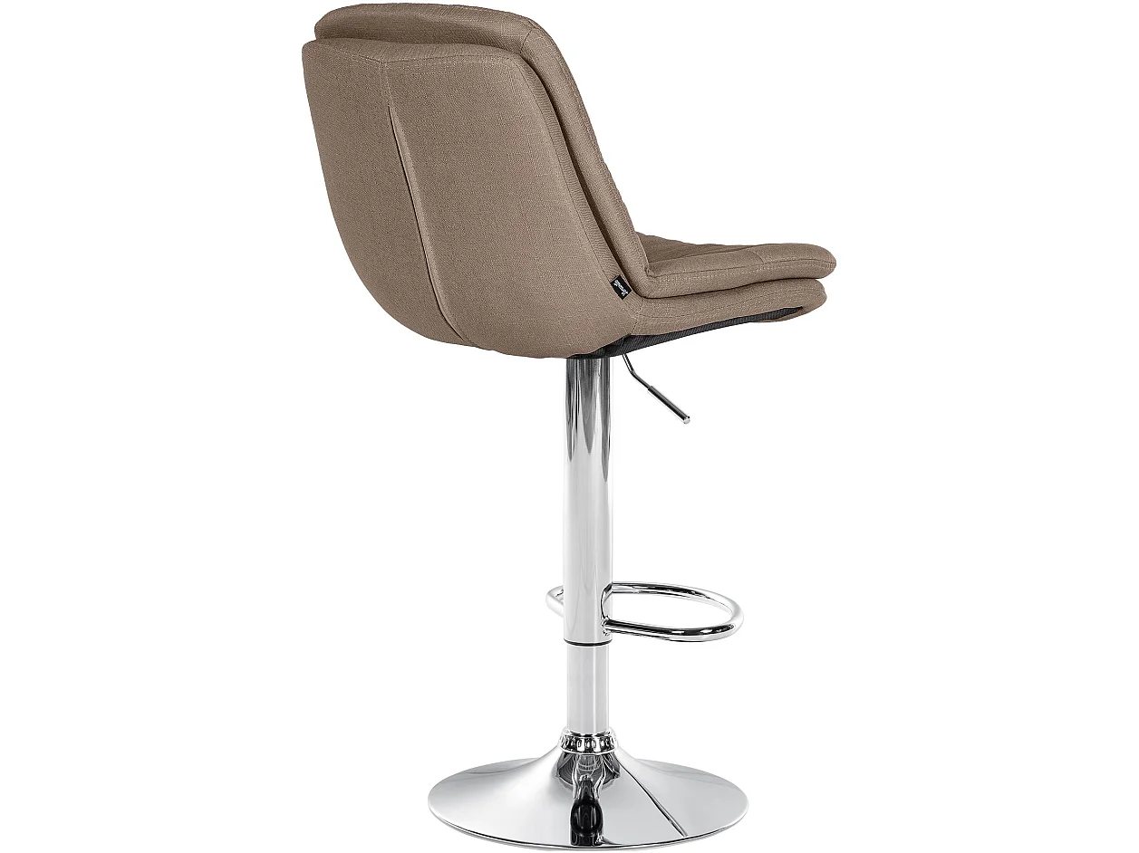 Tabouret de bar - Tissu - Taupe - Laurel