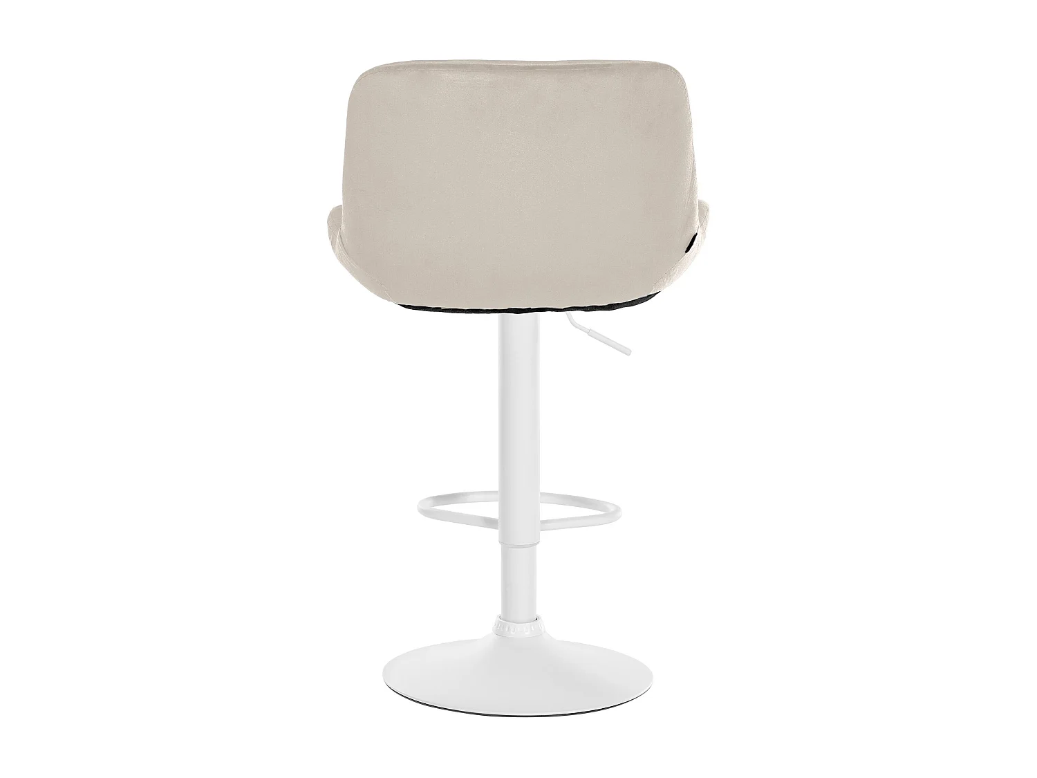 Tabouret de bar - Velours - Crème - Solon