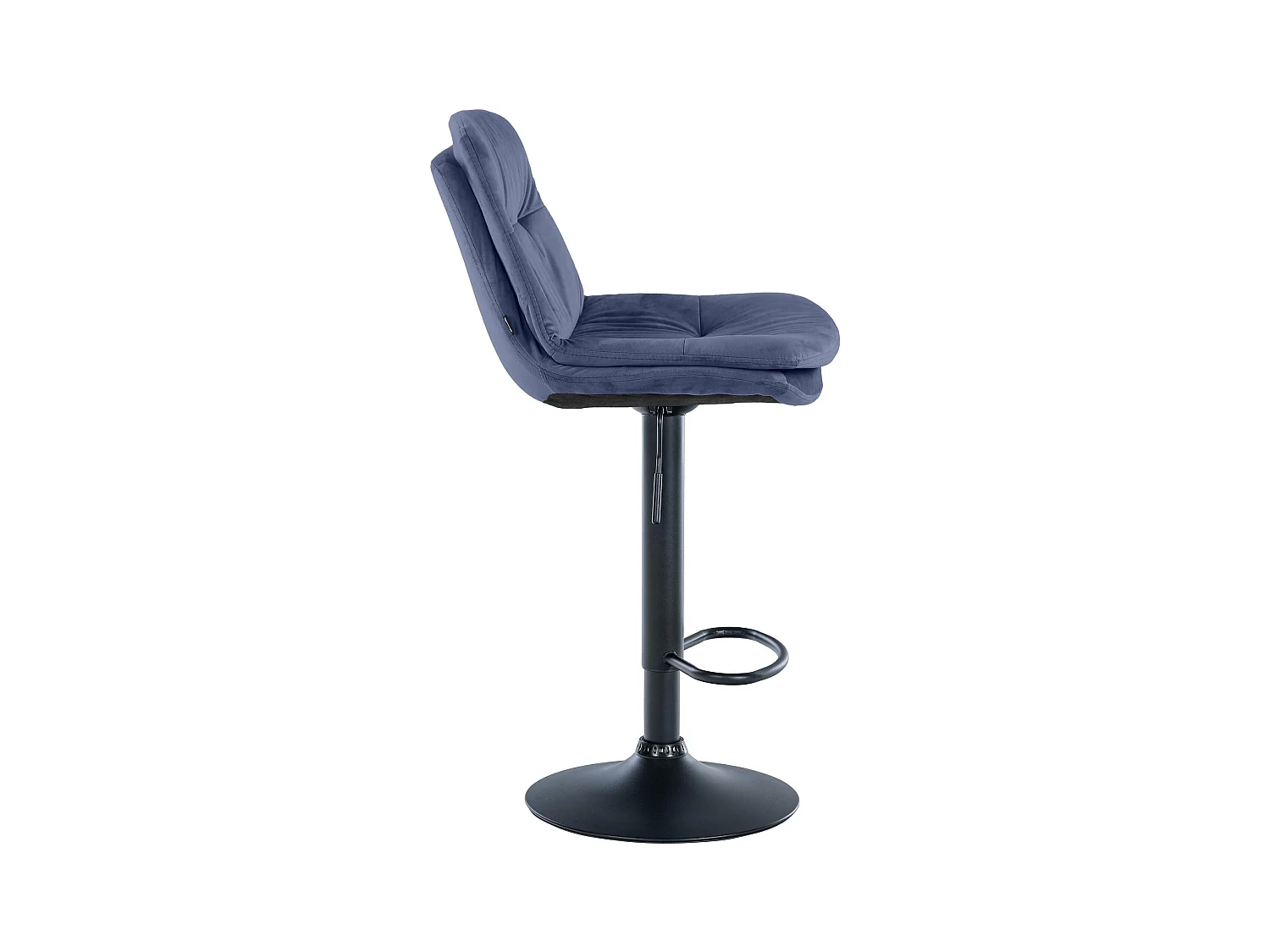 Tabouret de bar - Velours - Bleu - Laurel