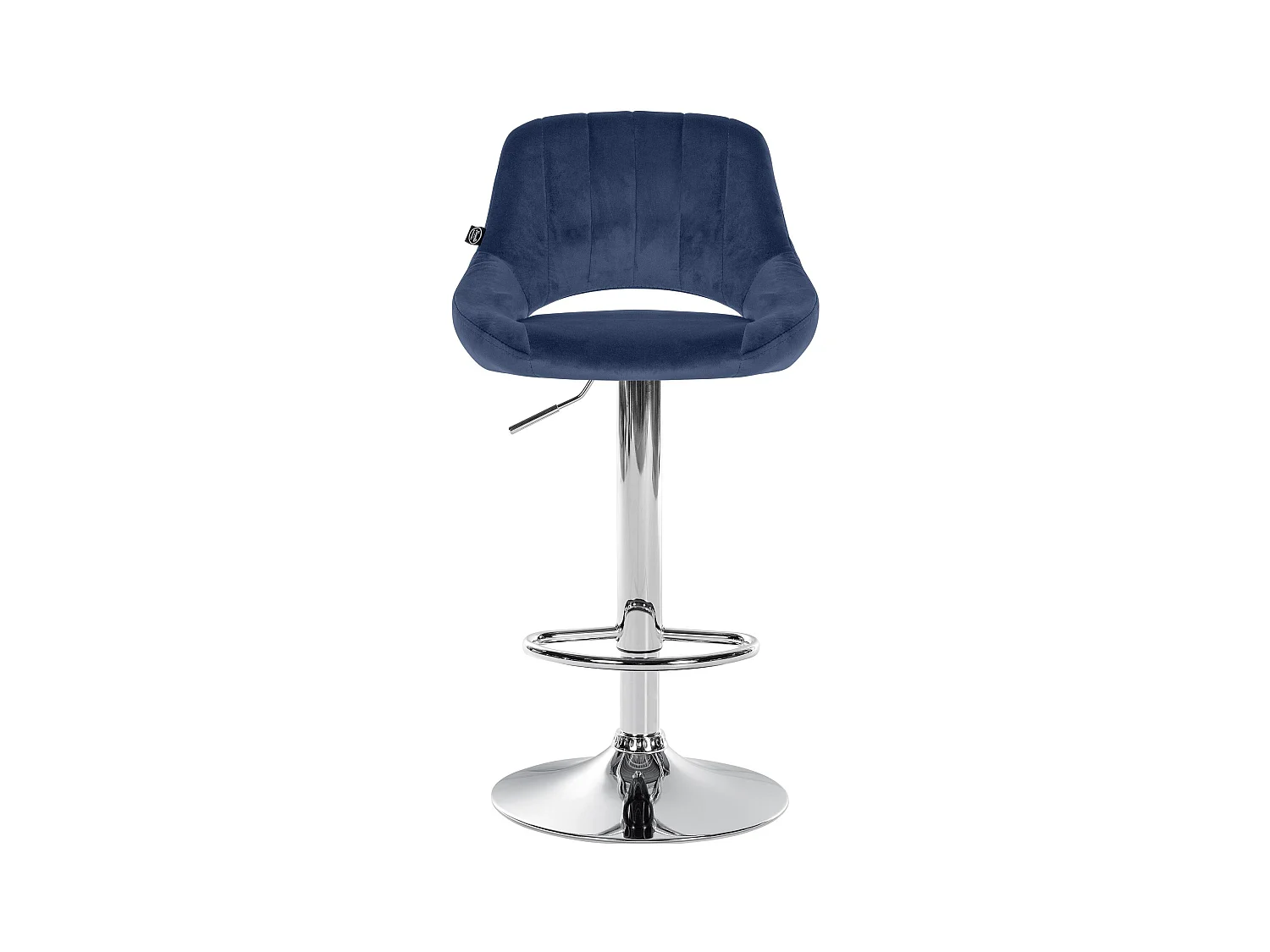 Lot de 2  Tabouret de bar - Velours - Bleu - Milet