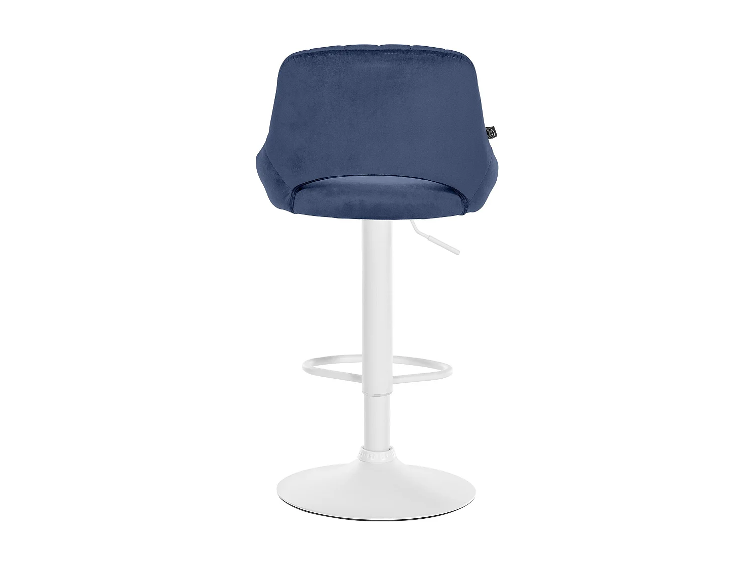 Tabouret de bar - Velours & Blanc - Bleu - Milet