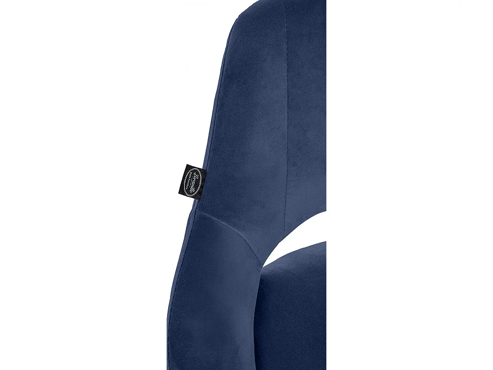 Tabouret de bar - Velours & Blanc - Bleu - Milet