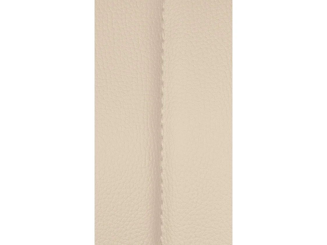 Tabouret de bar - Similicuir & Noir - Crème - Milet