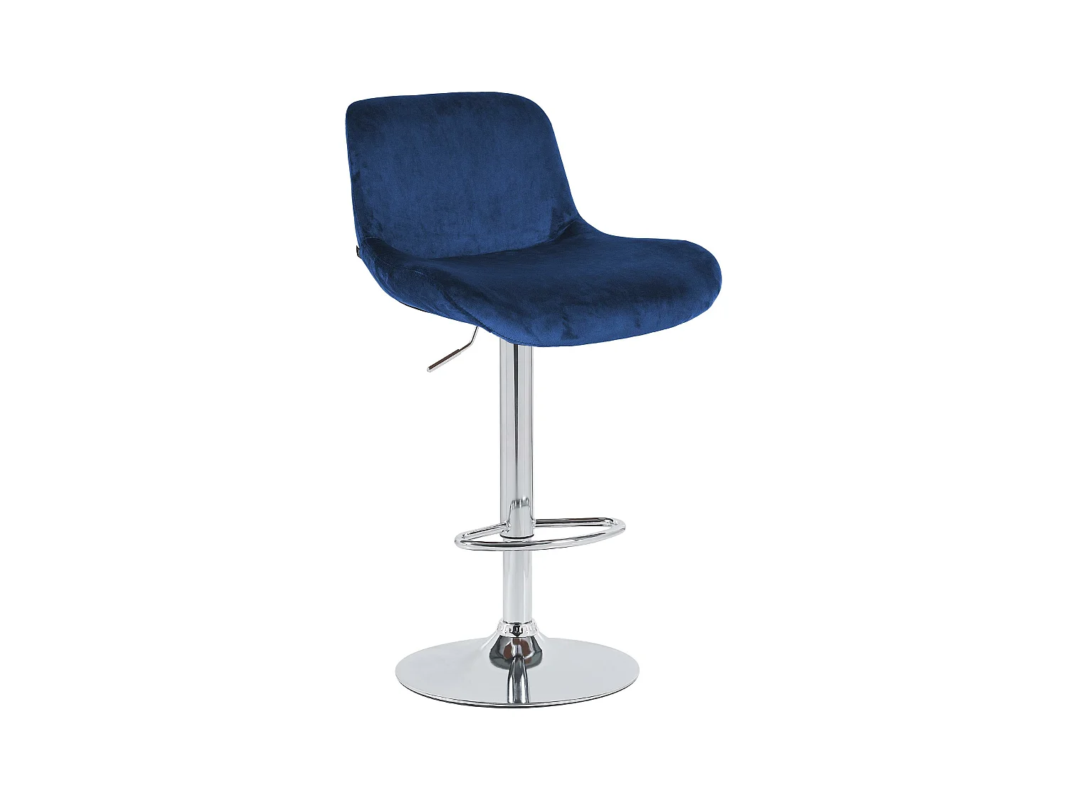 Tabouret de bar - Velours - Bleu - Solon