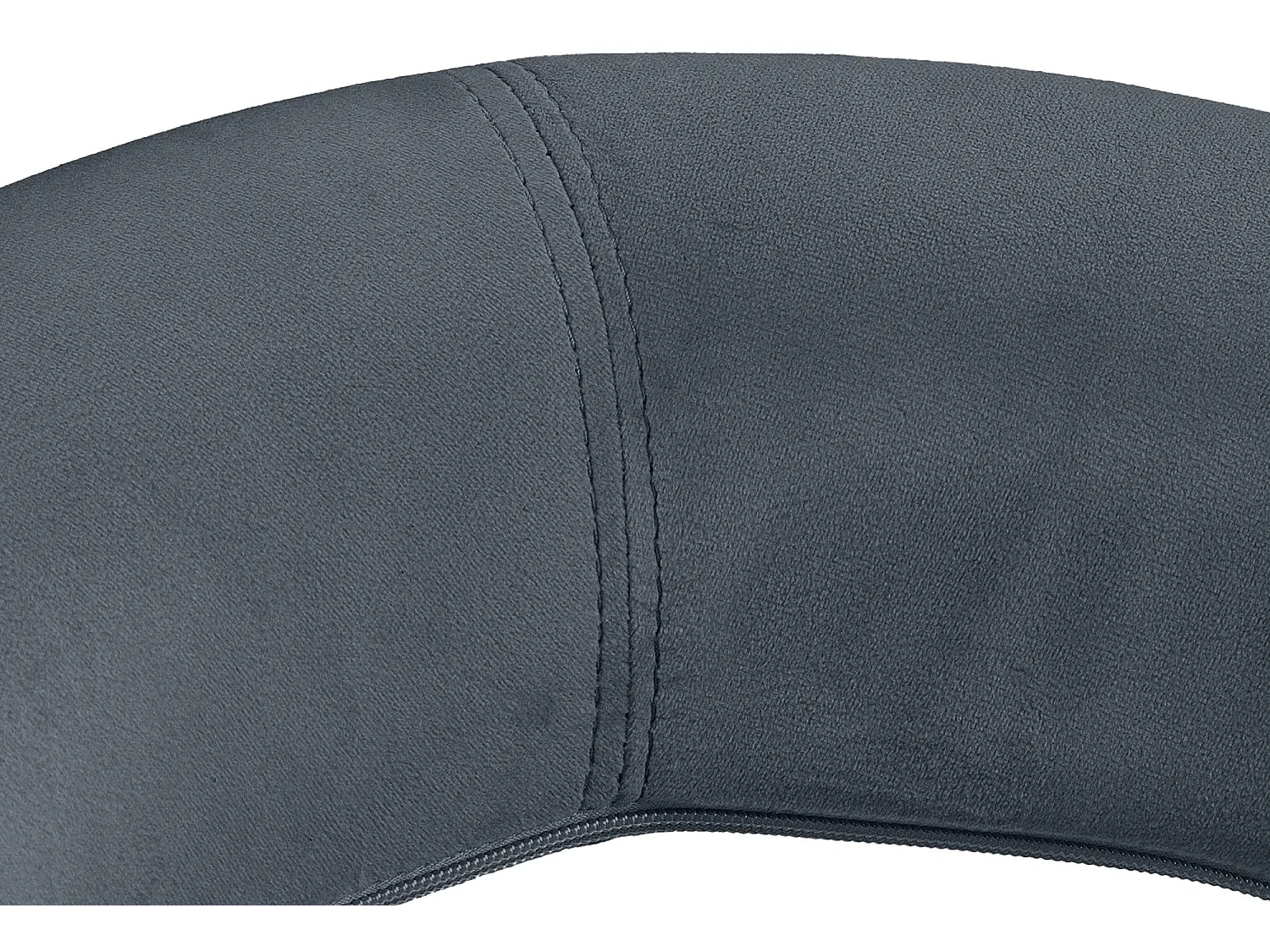 Tabouret de bar - Velours & Blanc - Gris foncé - Olinda