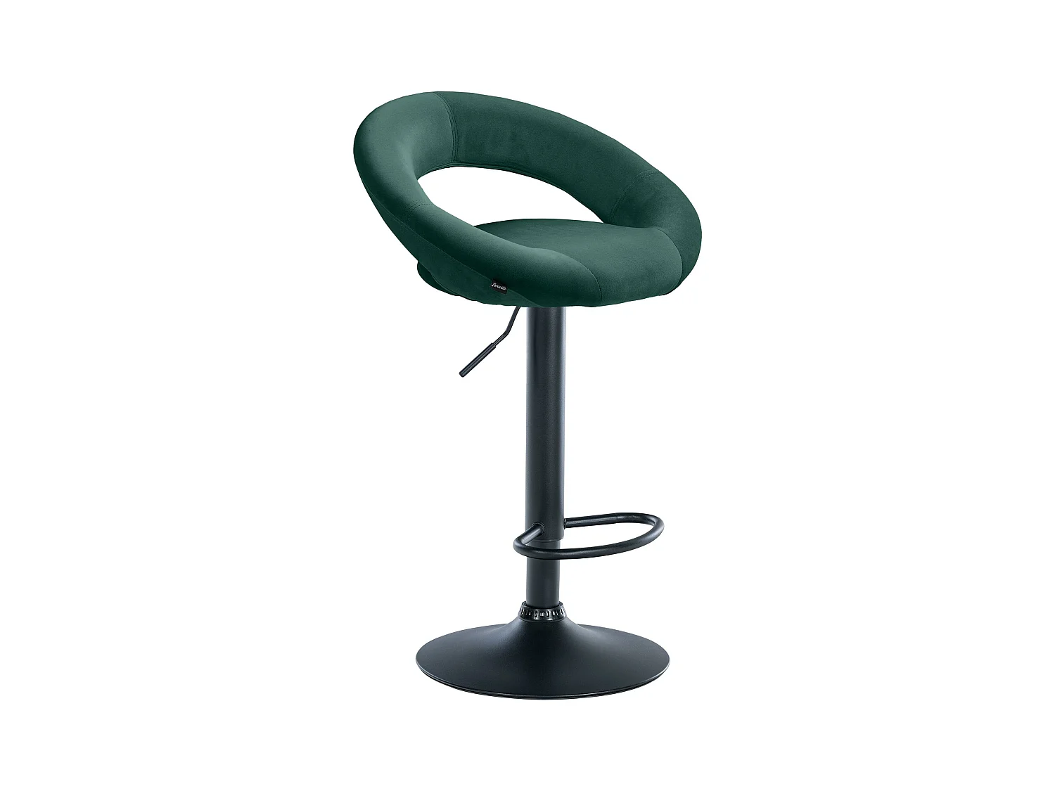 Tabouret de bar - Velours & Noir - Vert - Olinda