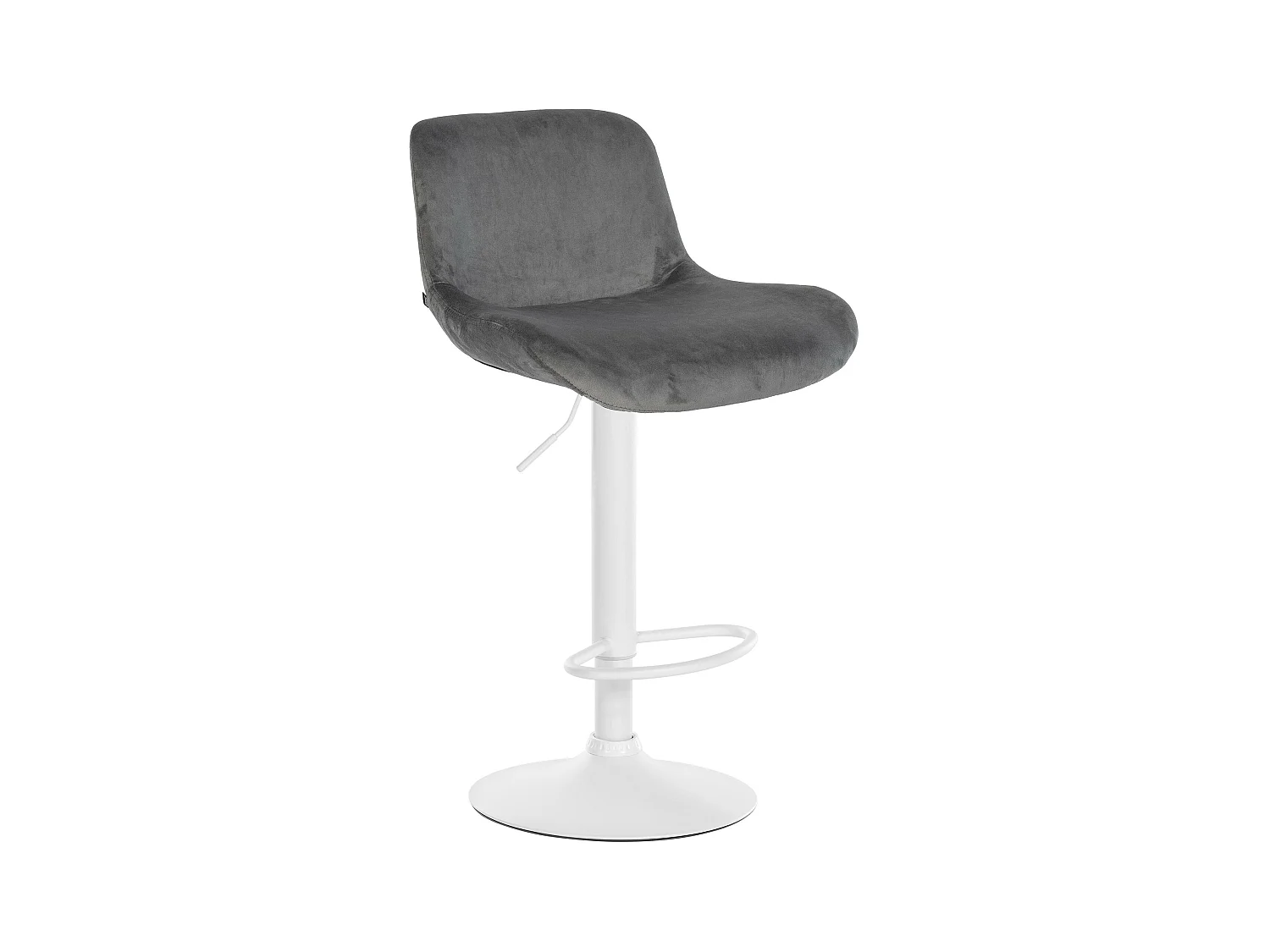 Tabouret de bar - Velours - Gris foncé - Solon