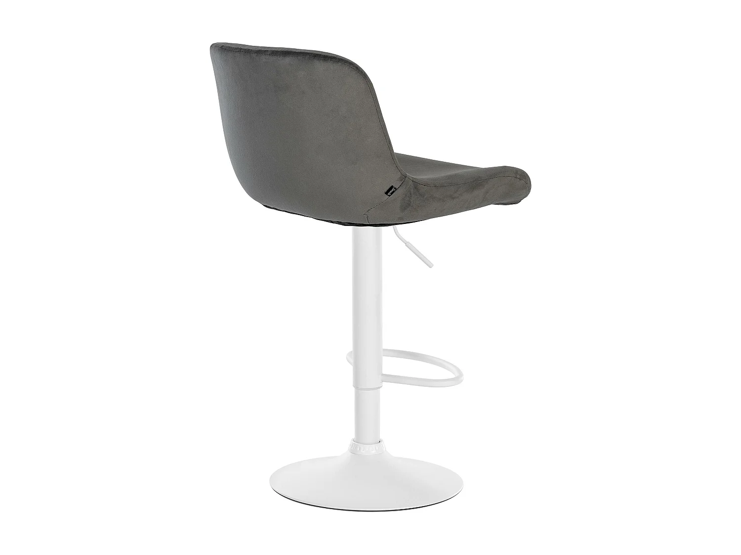 Tabouret de bar - Velours - Gris foncé - Solon