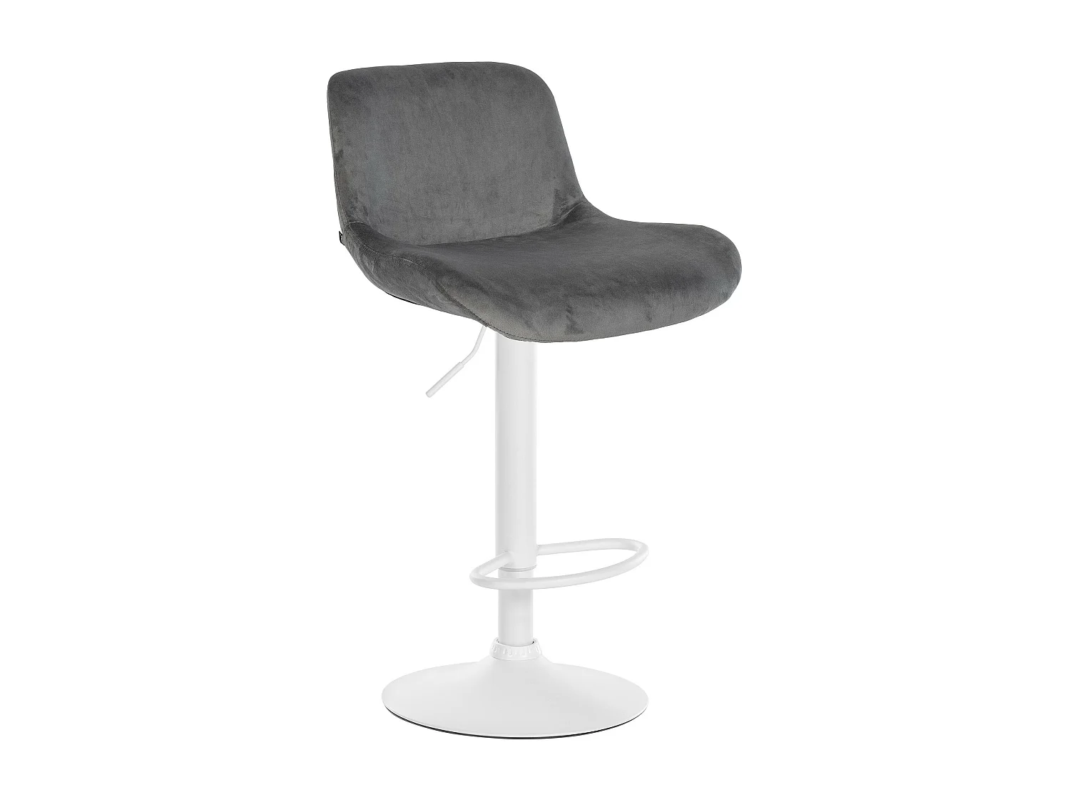 Tabouret de bar - Velours - Gris foncé - Solon