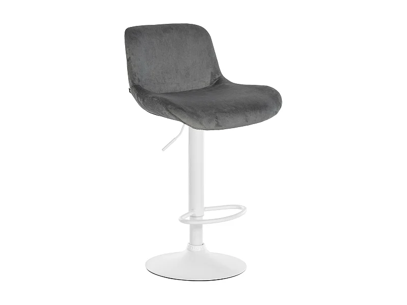 Tabouret de bar - Velours - Gris foncé - Solon