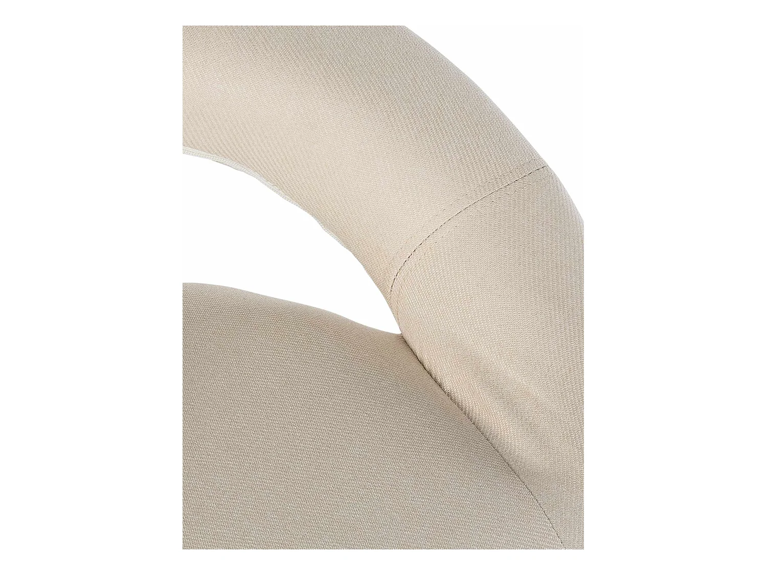 Lot de 2  Tabouret de bar - Tissu & Noir - Crème - Olinda