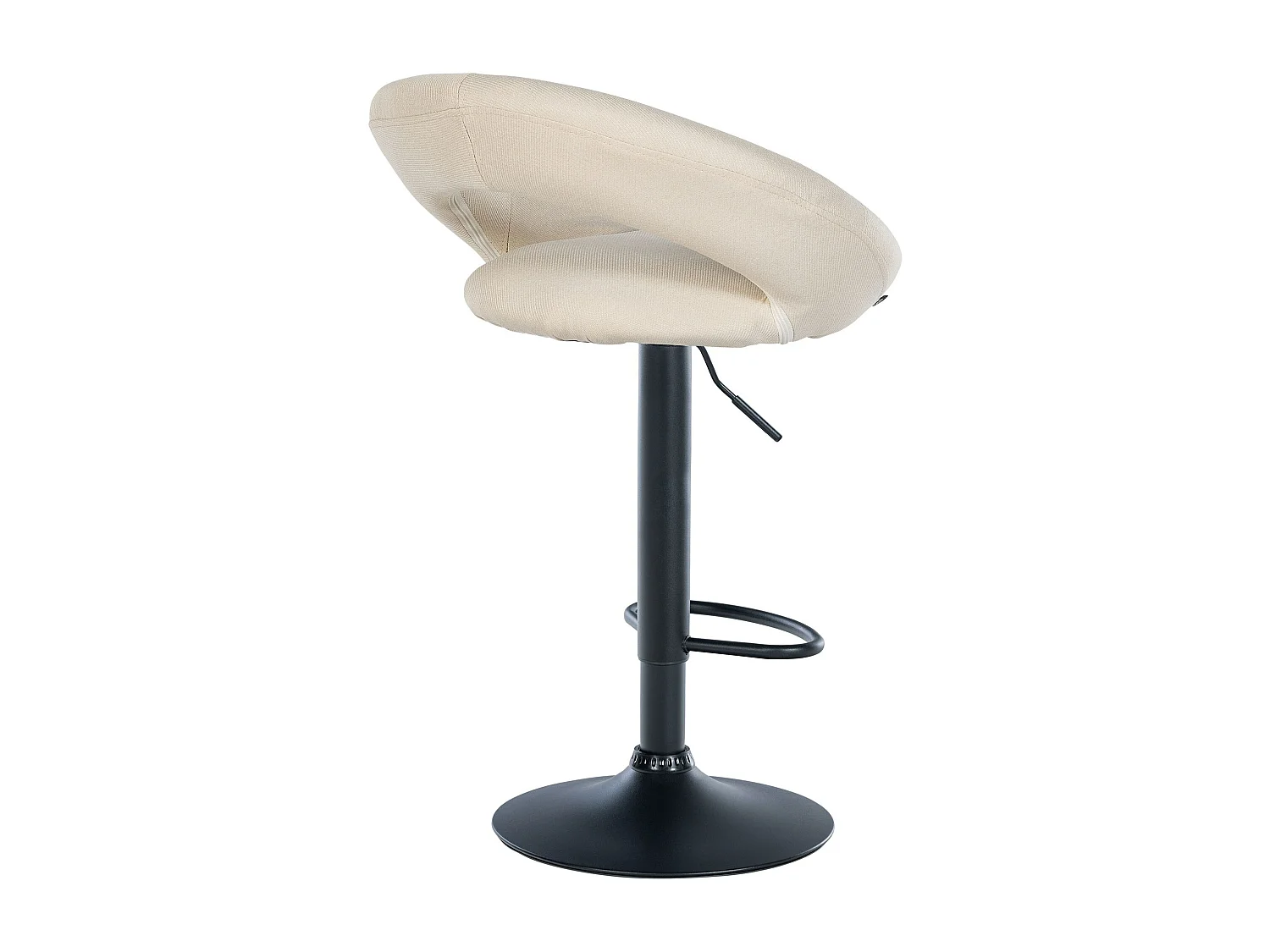 Set van 2  Barkruk - Stof & zwart - creme - Olinda