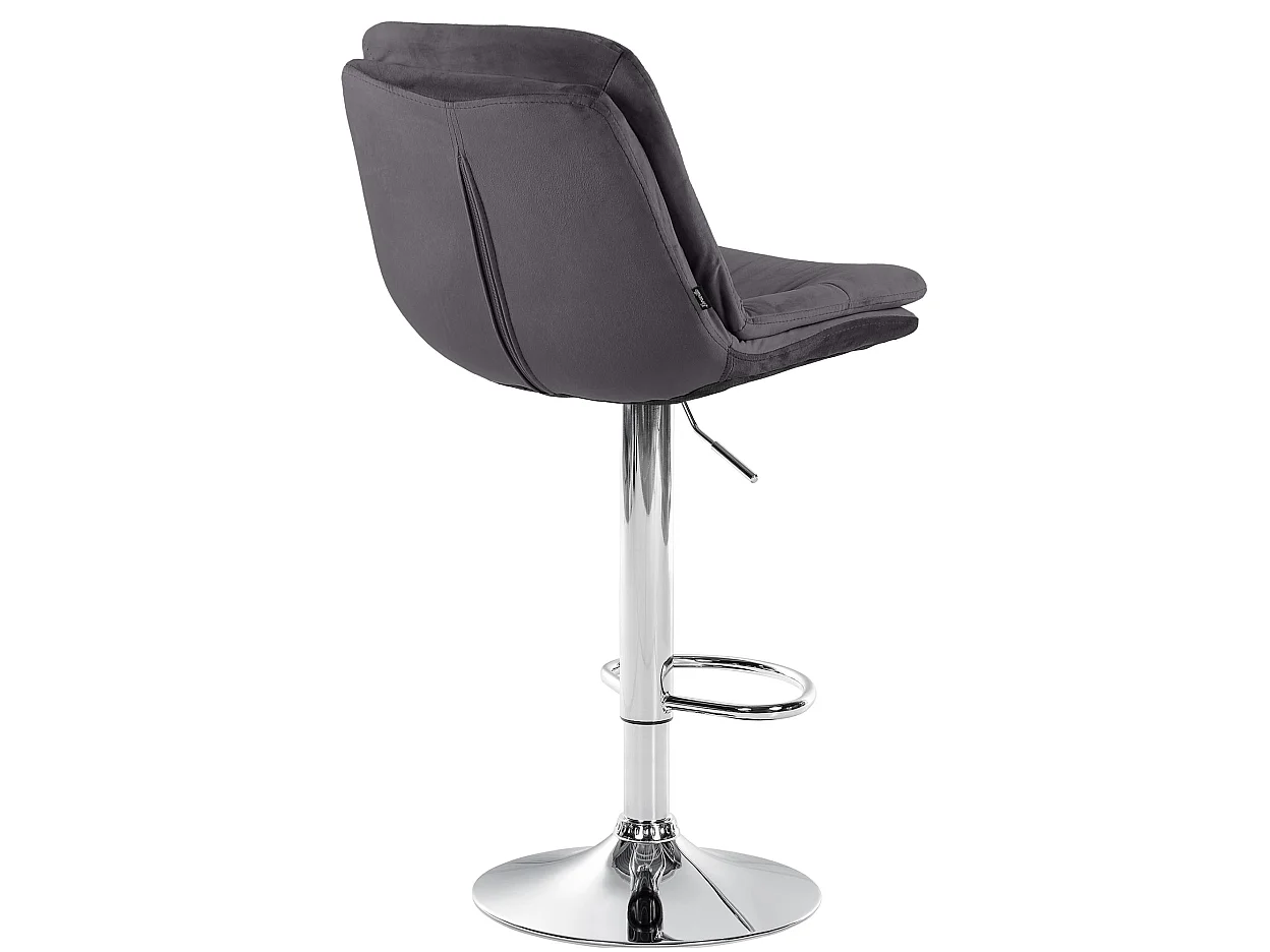Tabouret de bar - Velours - Noir - Laurel