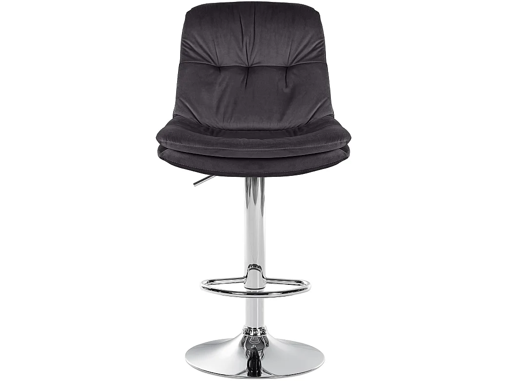 Tabouret de bar - Velours - Noir - Laurel