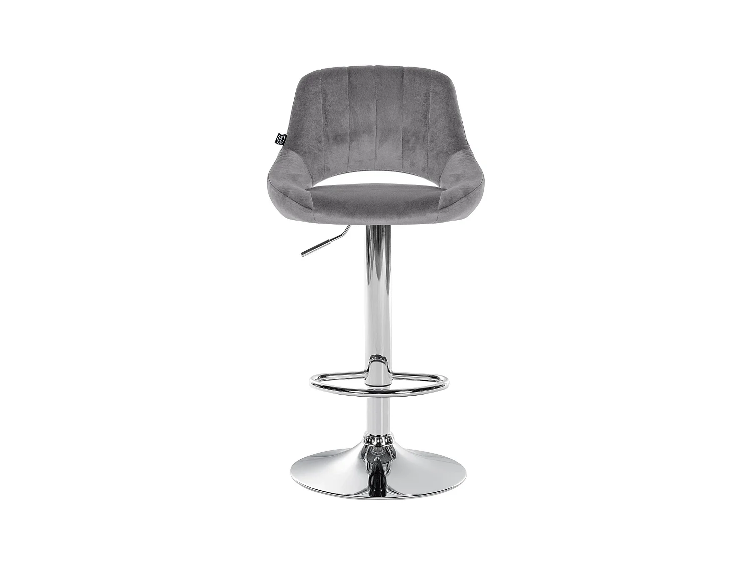 Lot de 2  Tabouret de bar - Velours - Gris foncé - Milet