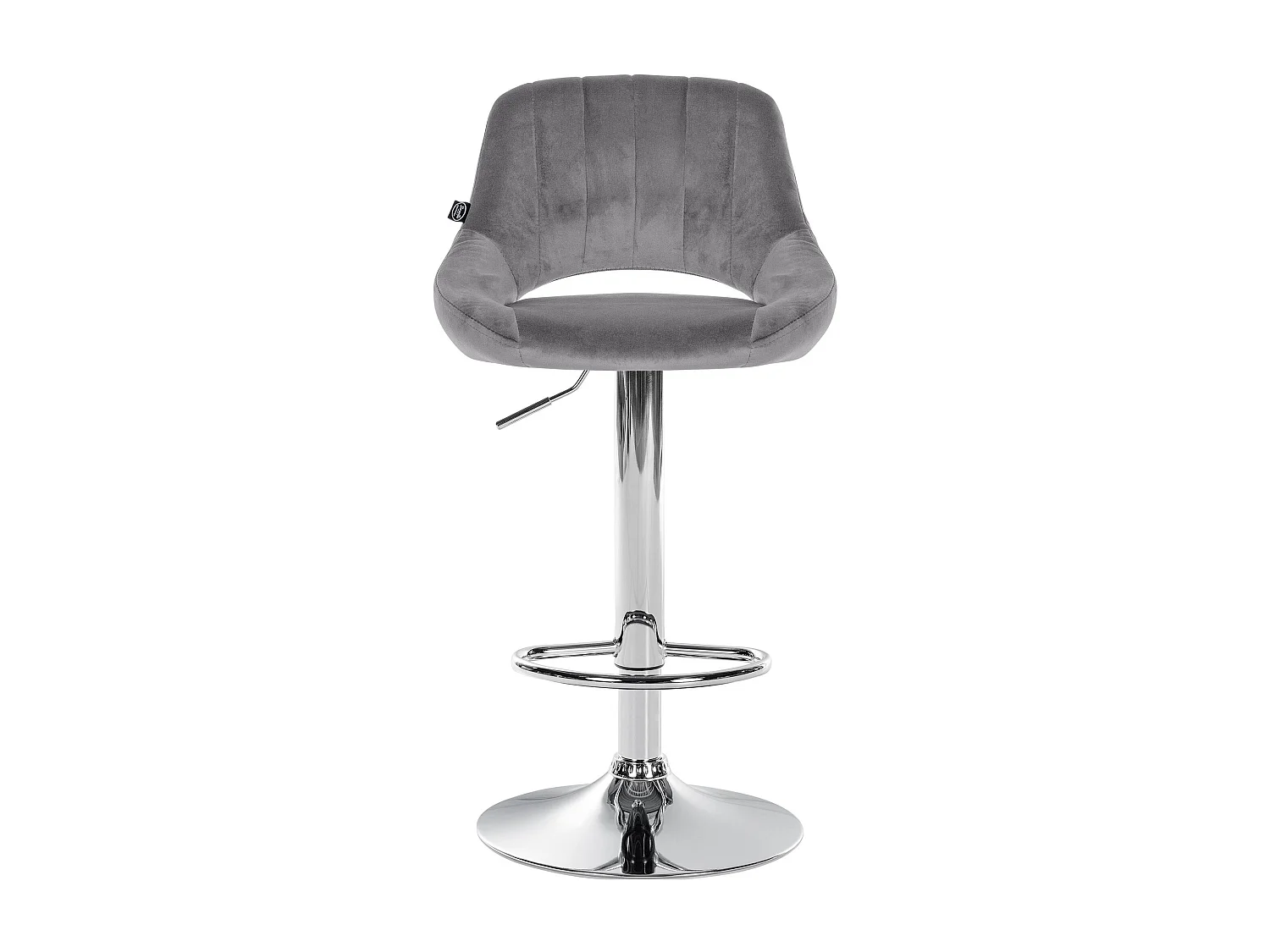 Lot de 2  Tabouret de bar - Velours - Gris foncé - Milet