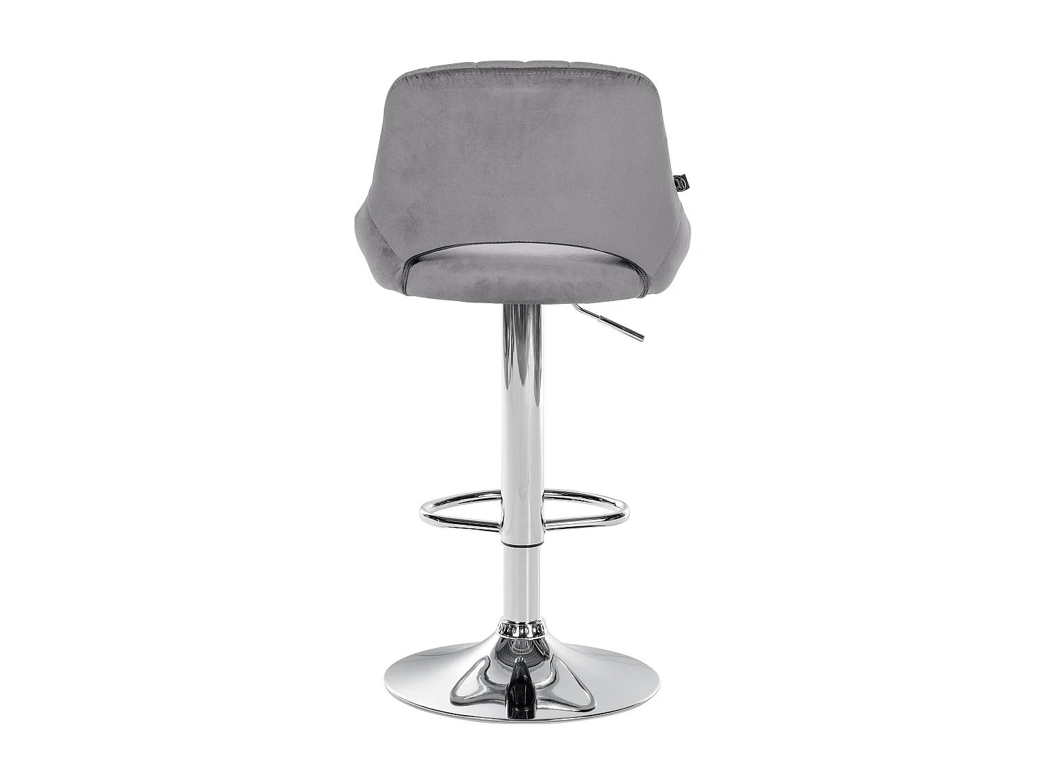 Lot de 2  Tabouret de bar - Velours - Gris foncé - Milet