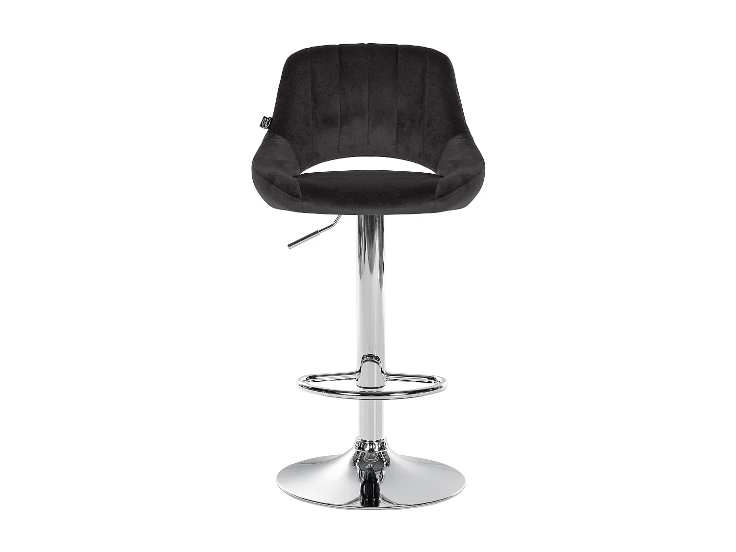 Lot de 2  Tabouret de bar - Velours - Noir - Milet