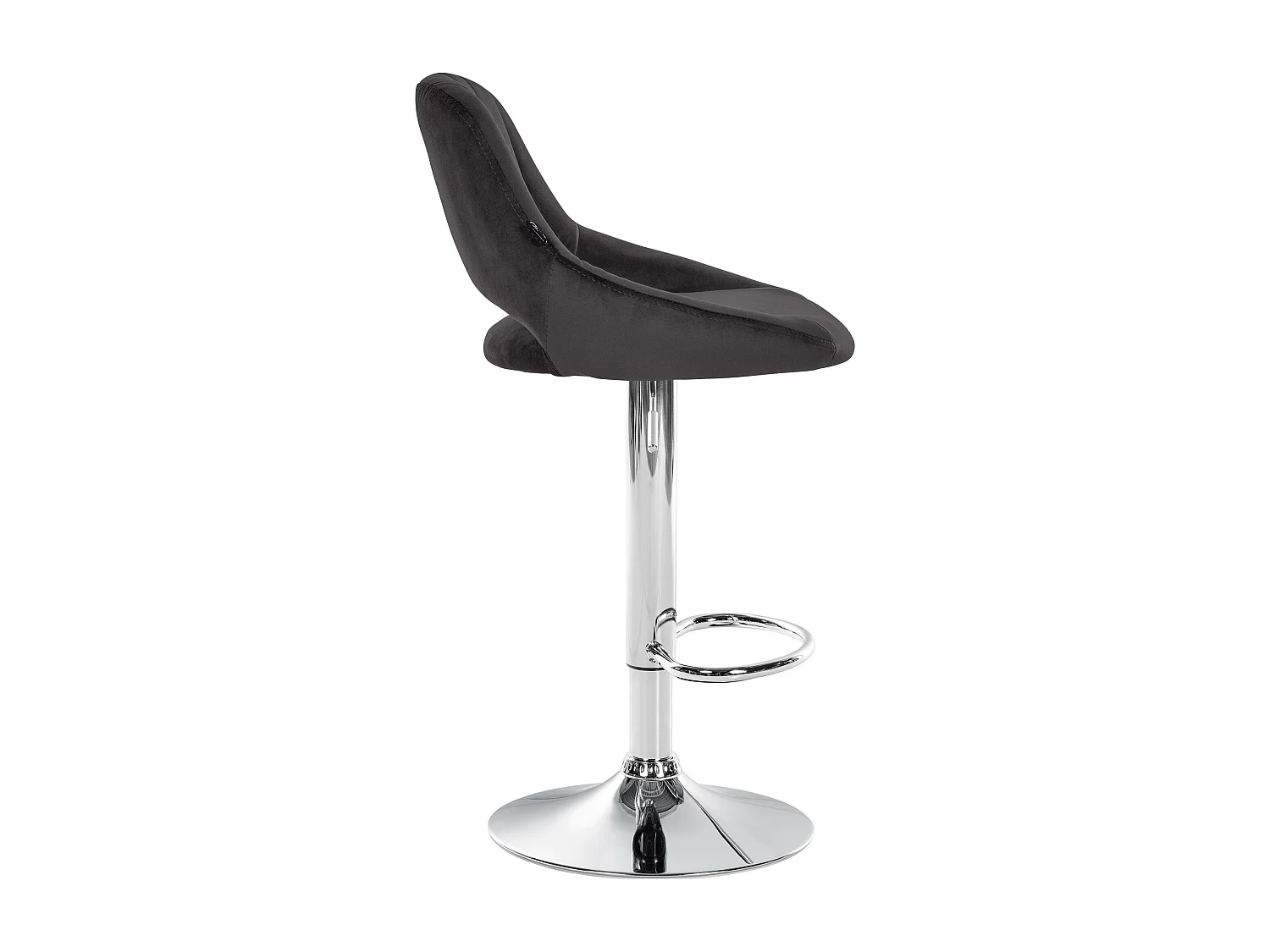 Lot de 2  Tabouret de bar - Velours - Noir - Milet