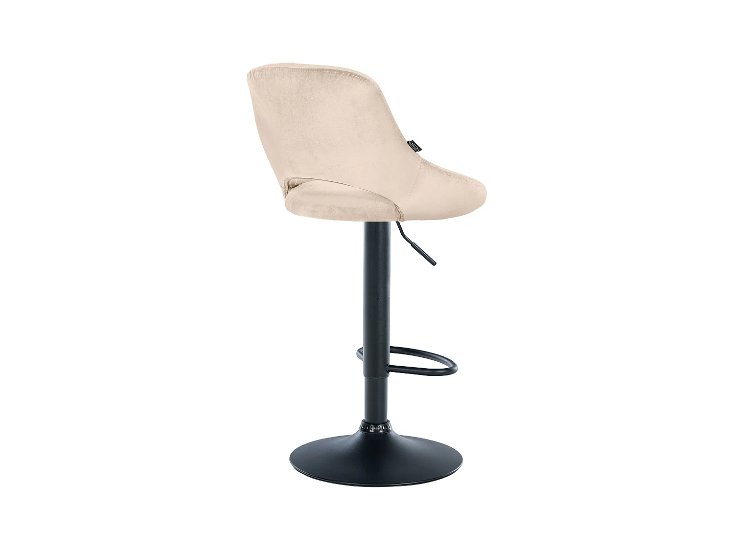 Lot de 2  Tabouret de bar - Velours - Crème - Milet