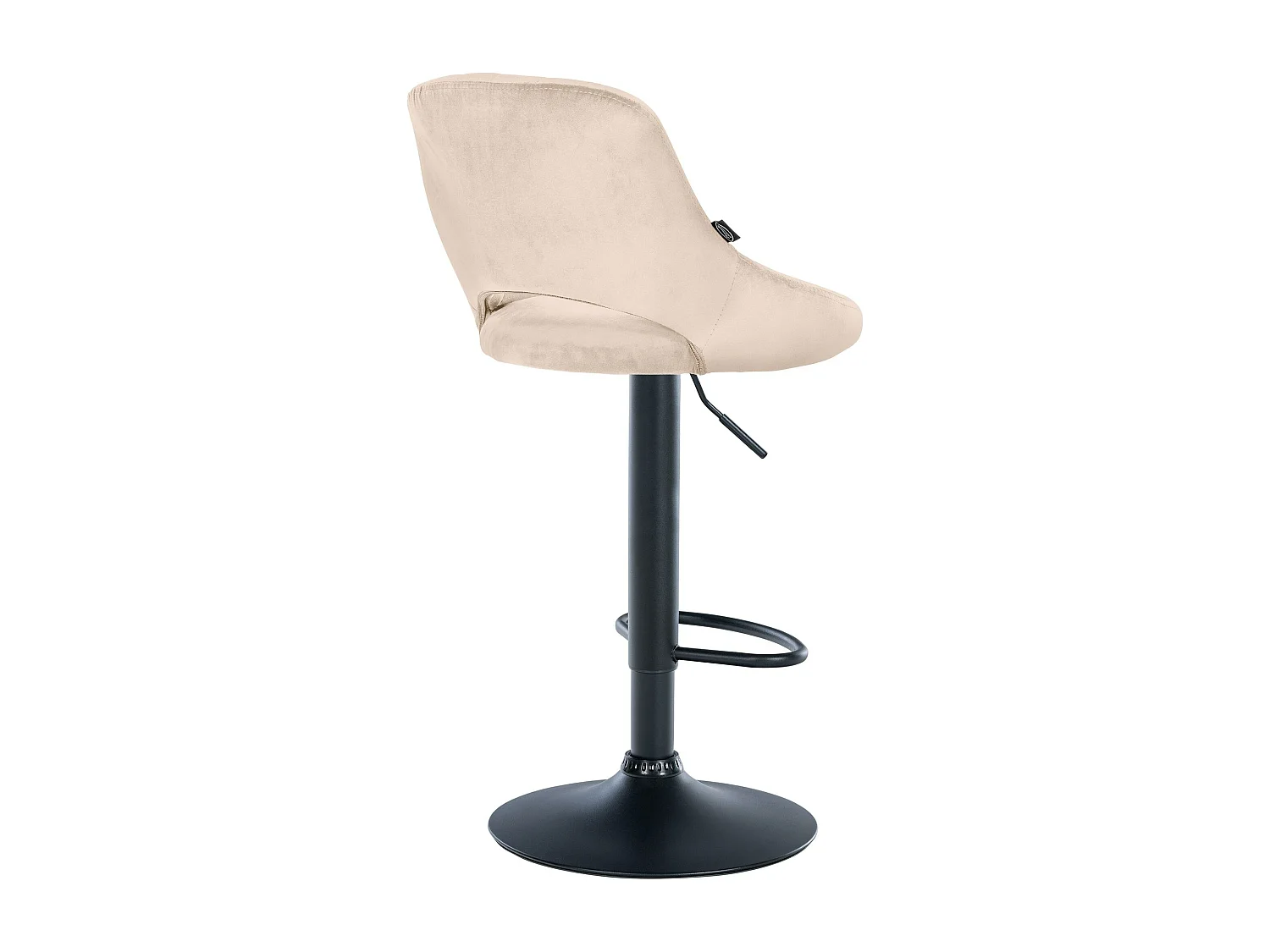 Lot de 2  Tabouret de bar - Velours - Crème - Milet