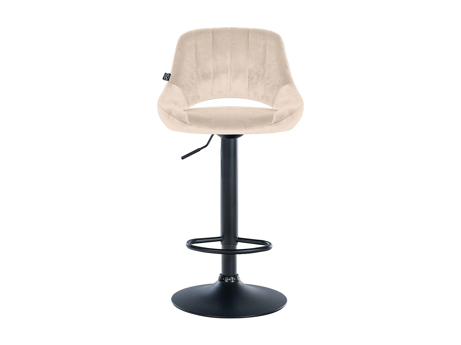 Lot de 2  Tabouret de bar - Velours - Crème - Milet