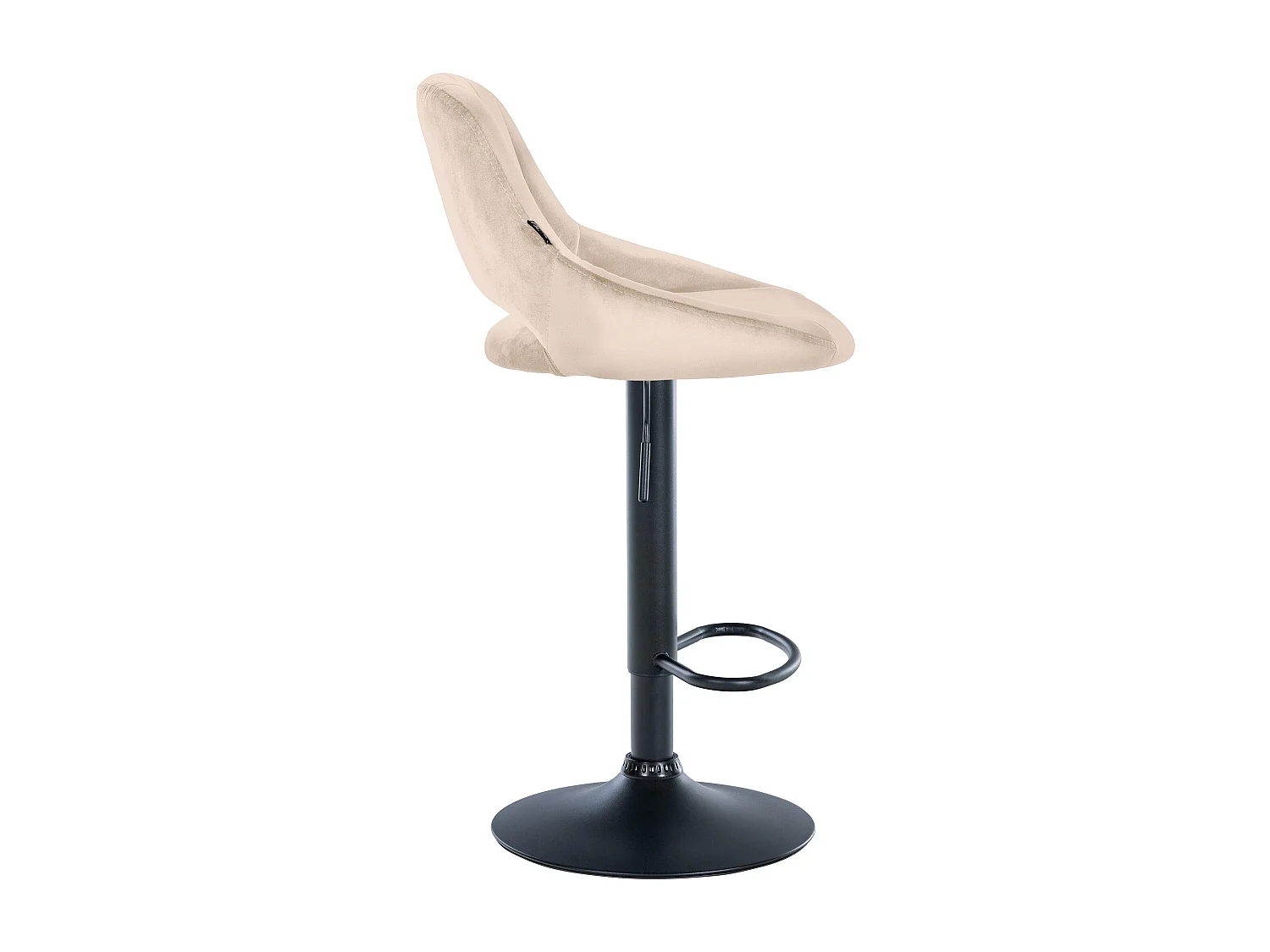 Lot de 2  Tabouret de bar - Velours - Crème - Milet
