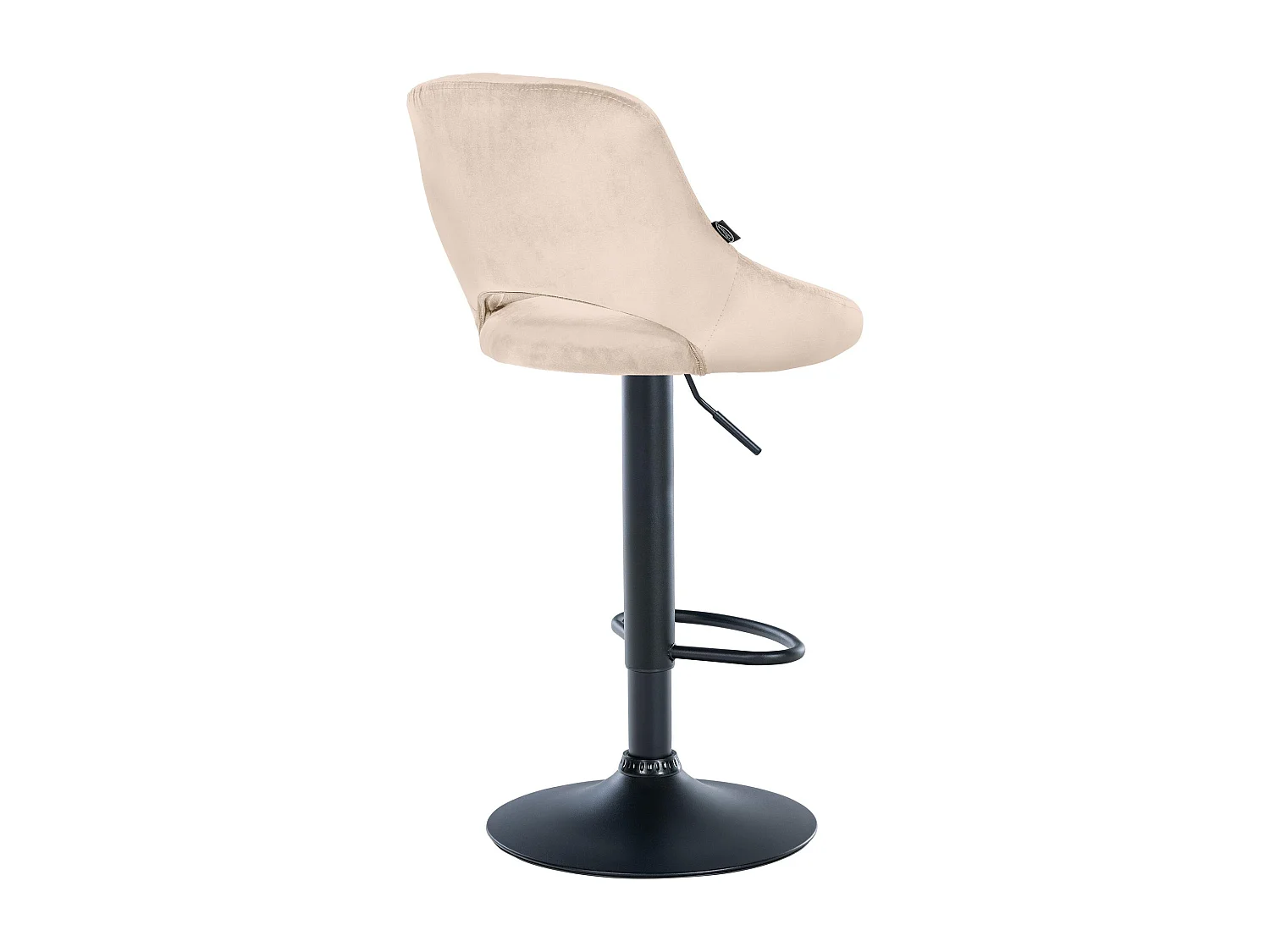Lot de 2  Tabouret de bar - Velours - Crème - Milet