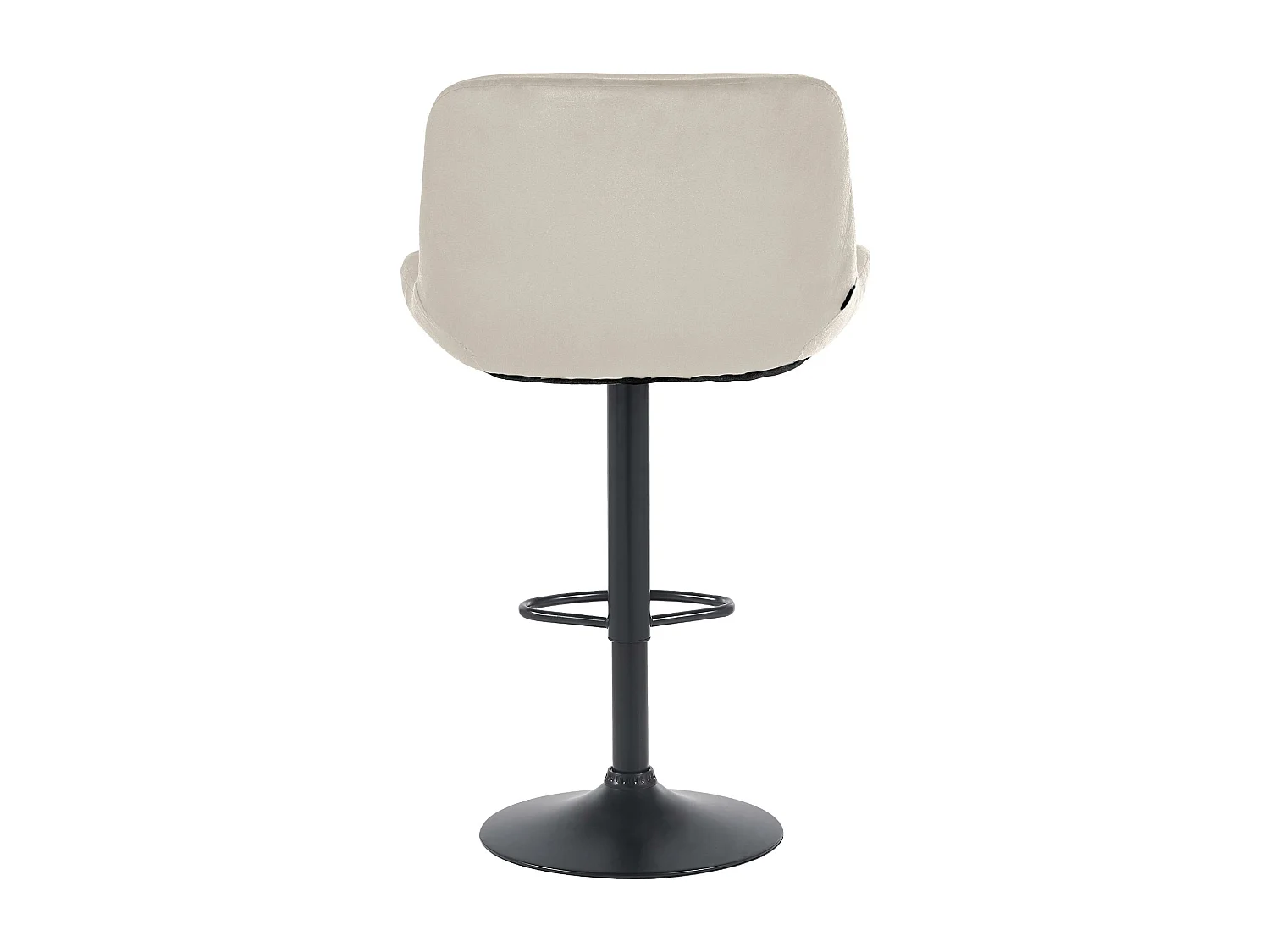 Tabouret de bar - Velours - Crème - Solon