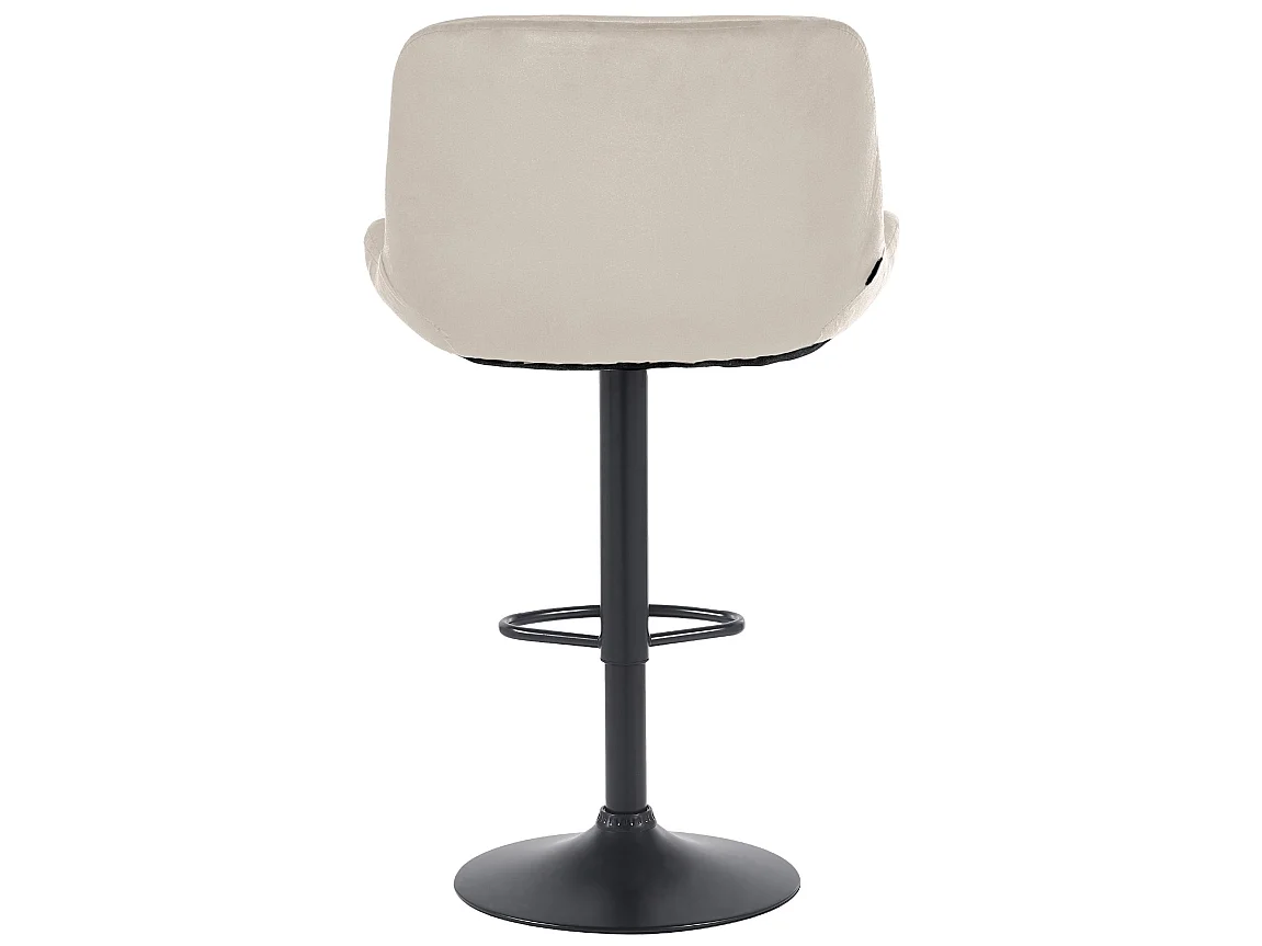 Tabouret de bar - Velours - Crème - Solon