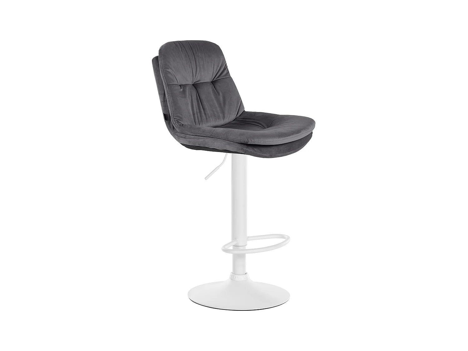Tabouret de bar - Velours - Gris foncé - Laurel