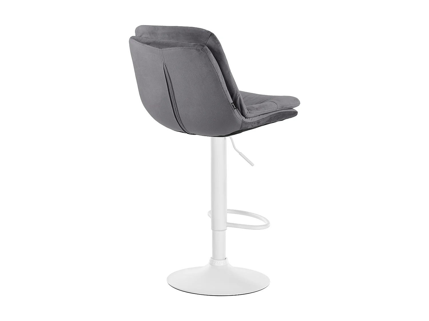Tabouret de bar - Velours - Gris foncé - Laurel