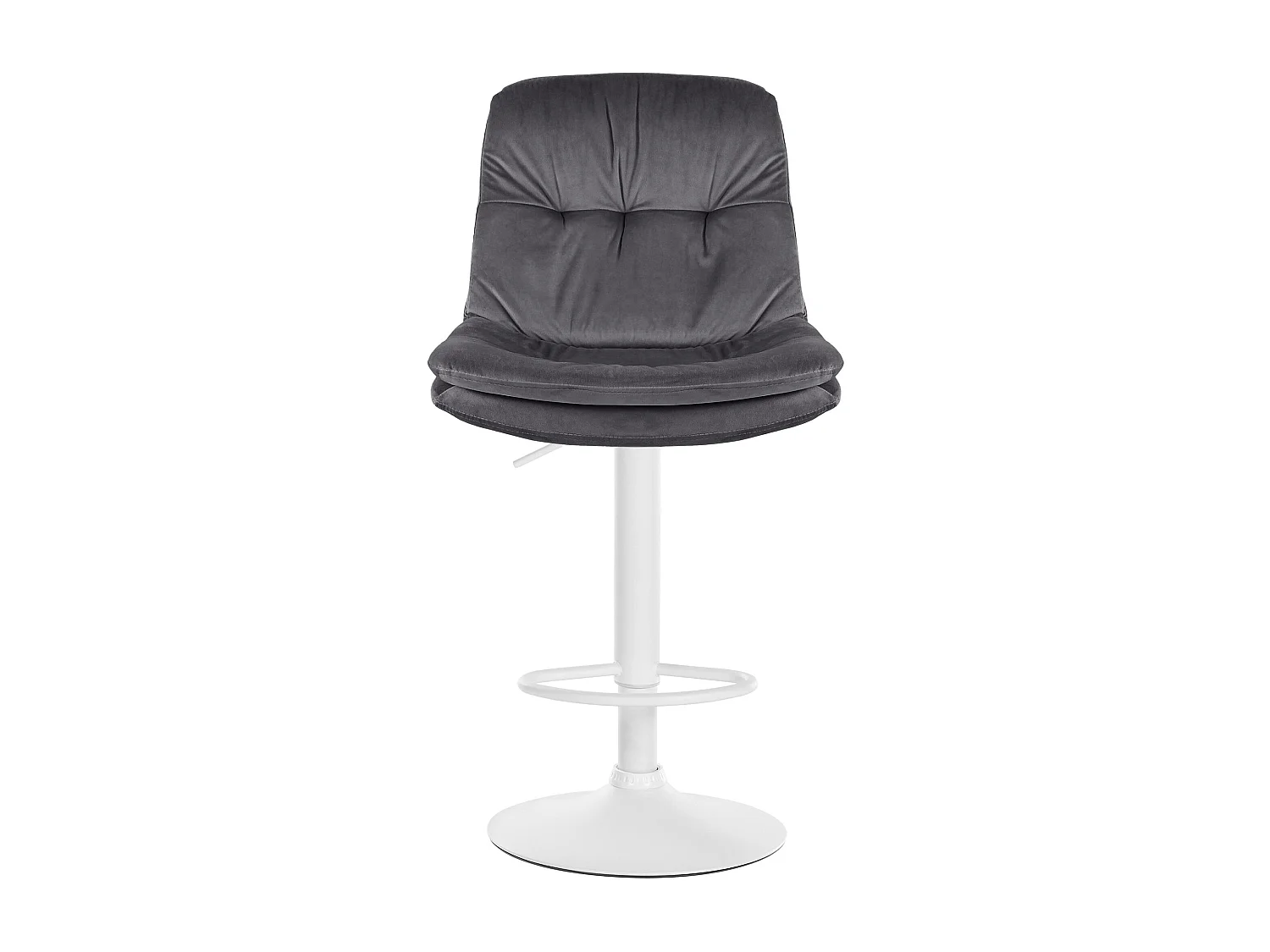 Tabouret de bar - Velours - Gris foncé - Laurel