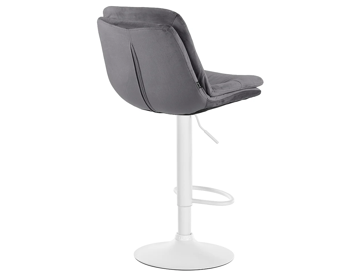 Tabouret de bar - Velours - Gris foncé - Laurel