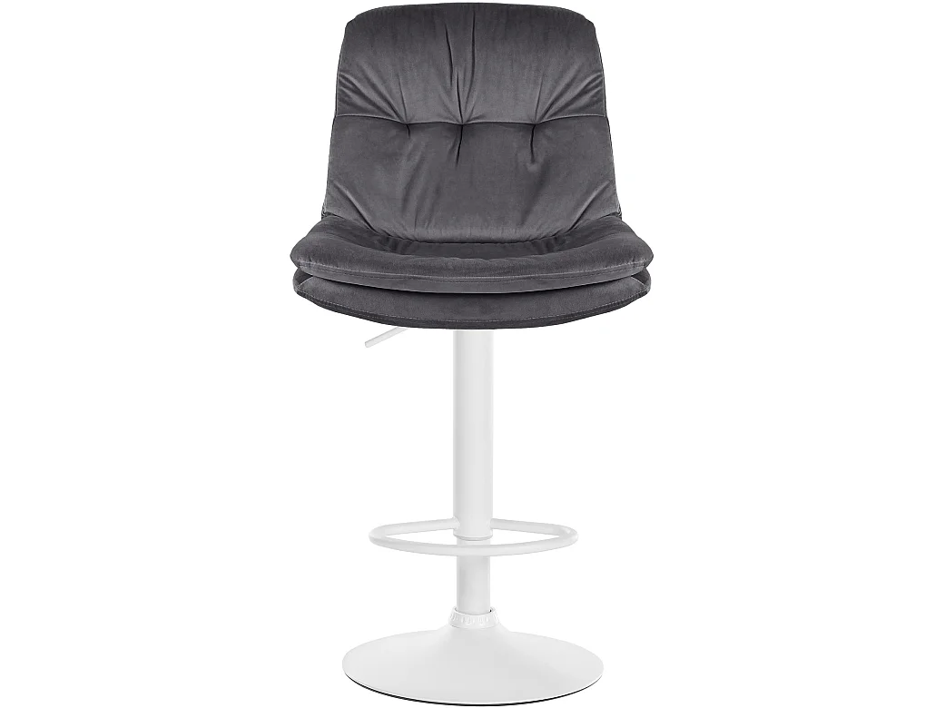 Tabouret de bar - Velours - Gris foncé - Laurel