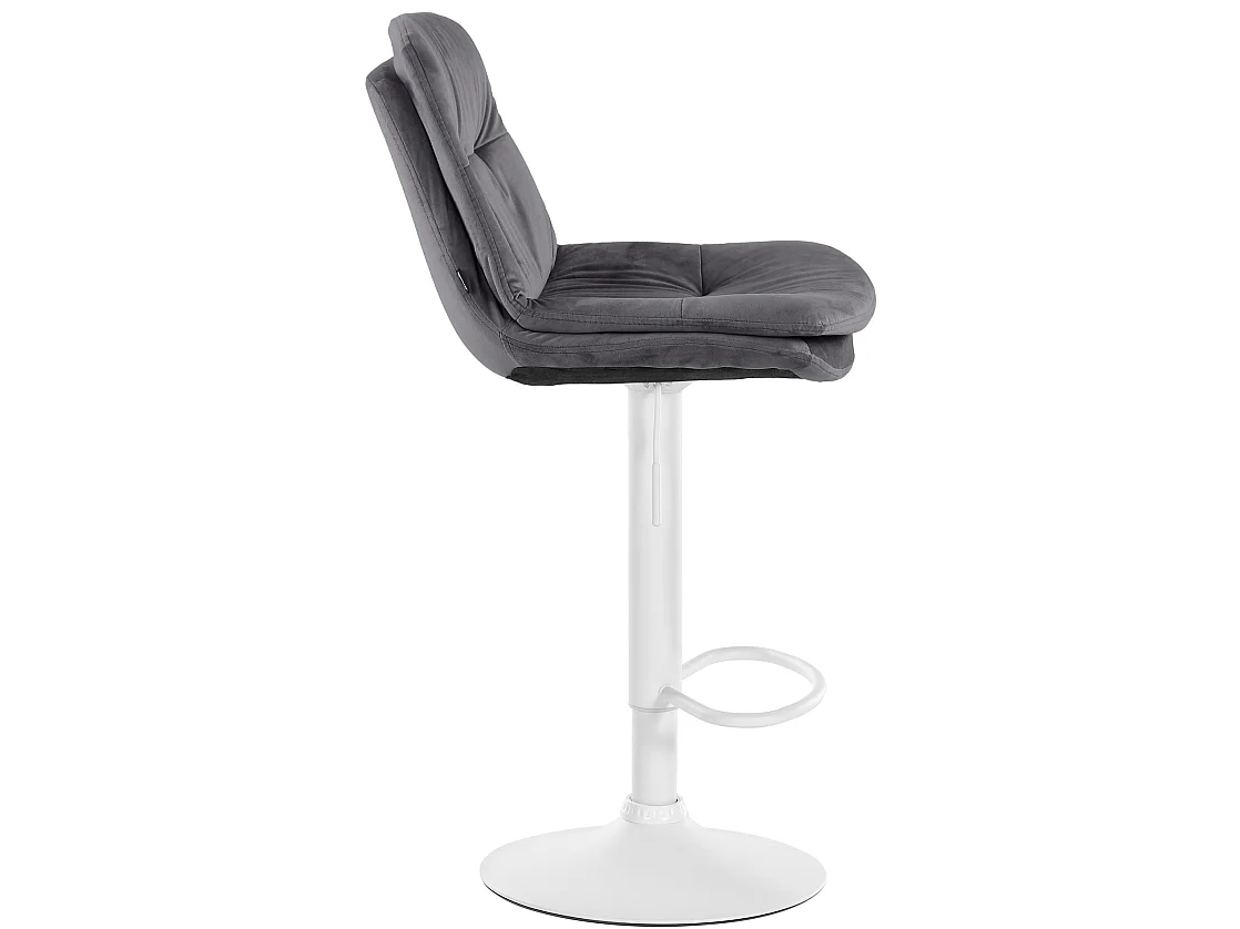 Tabouret de bar - Velours - Gris foncé - Laurel
